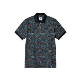 Pretty Green PG Wonderwll Paisley Polo Shirt Mens