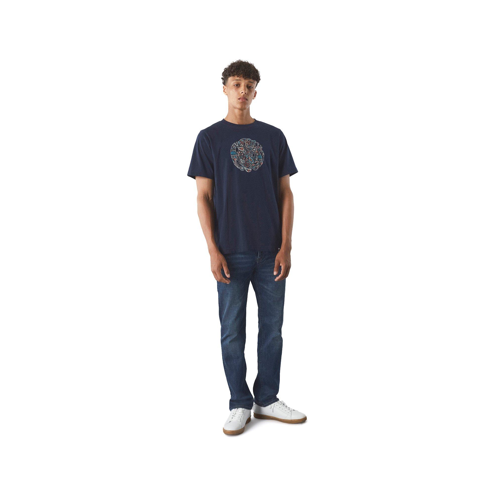 Navy - Pretty Green - Men's Wonderwall Logo Regular Fit T-Shirt - 2