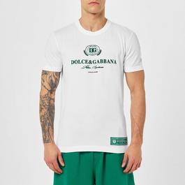 Dolce and Gabbana Flock Logo T Shirt