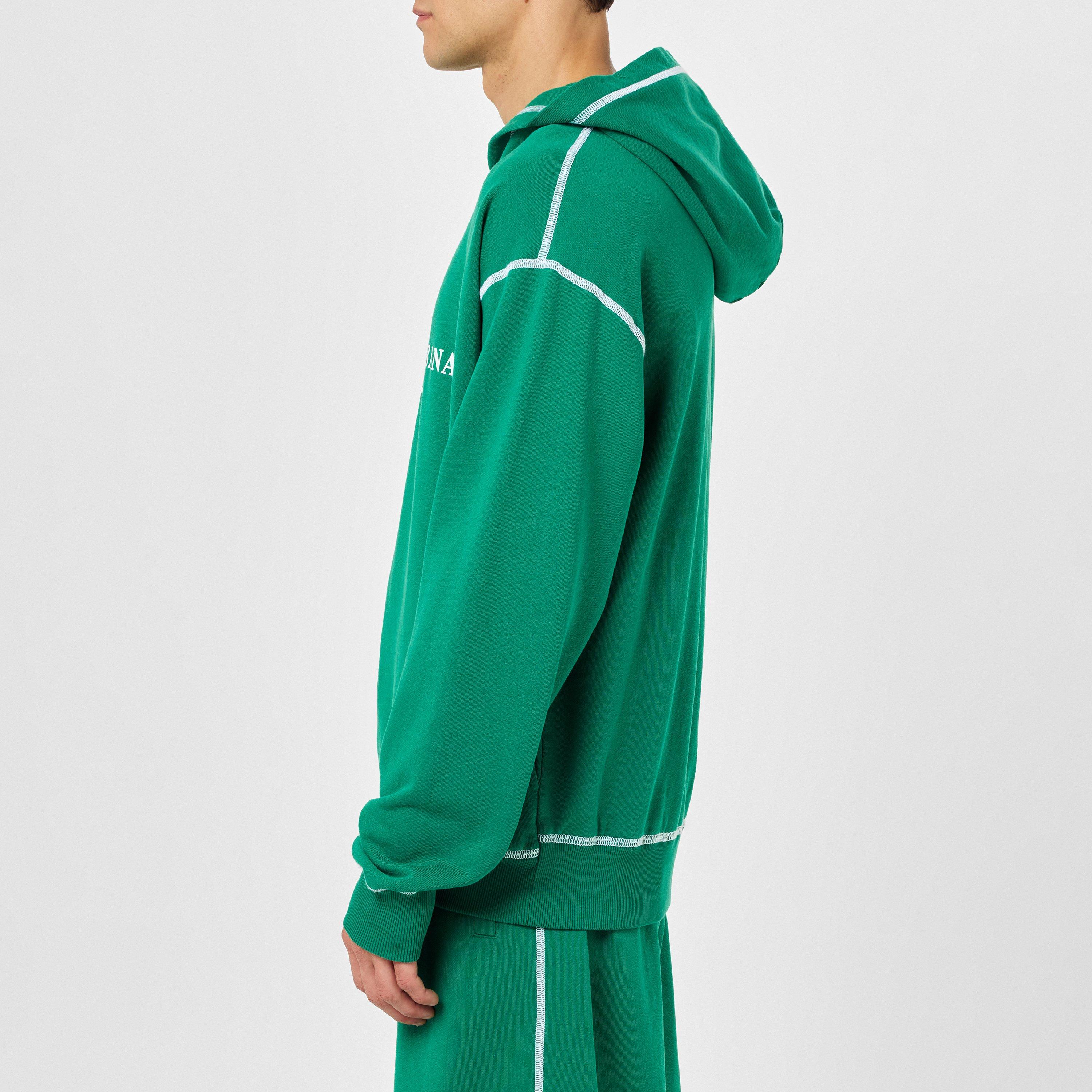 Dark Green - Dolce and Gabbana - Contrast Stitch Hoodie - 2