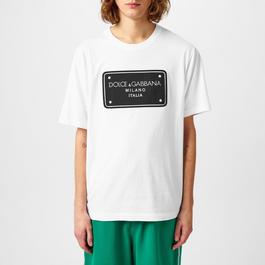 Dolce and Gabbana Branded Tag Cotton T-Shirt