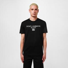 Dolce and Gabbana Logo Embroidered T Shirt