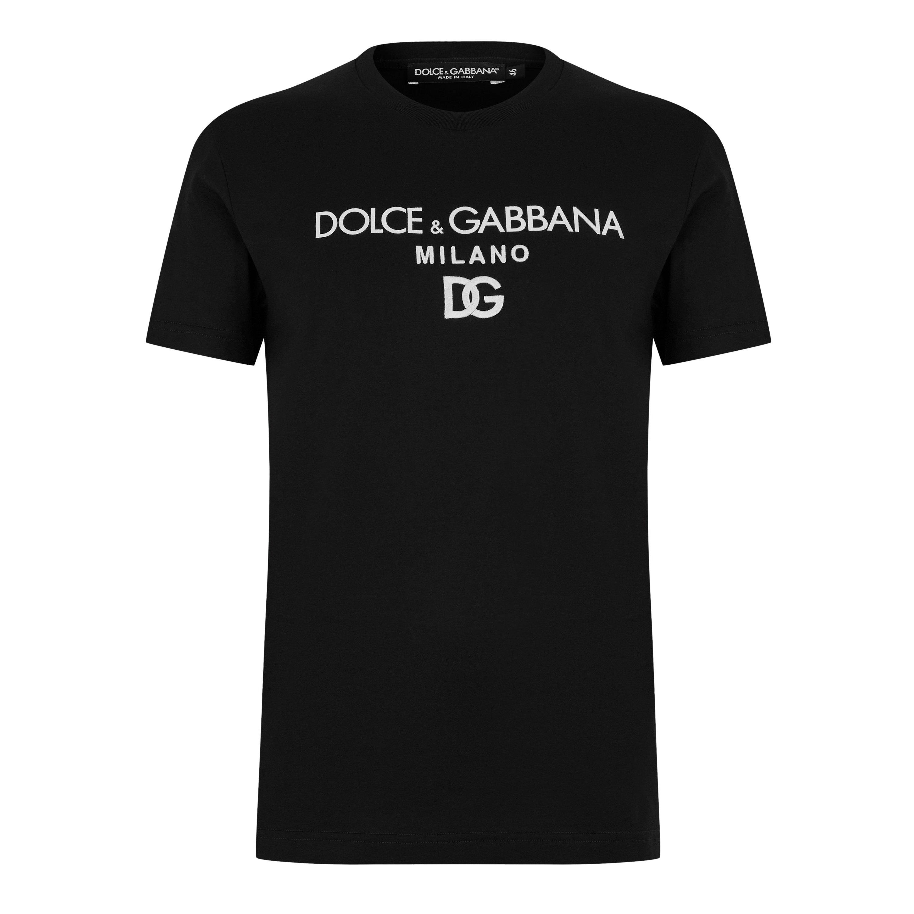 Black - Dolce and Gabbana - Logo-Embroidered T-Shirt - 5