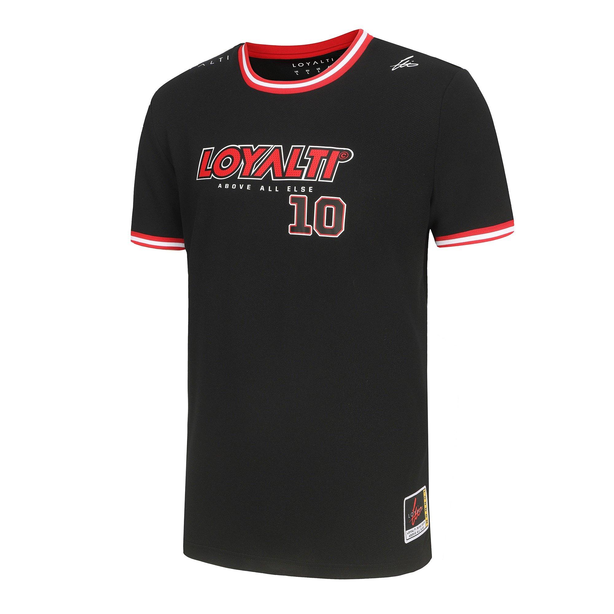 Sort/Rød - Loyalti - Basketball T-Shirt Mens - 4