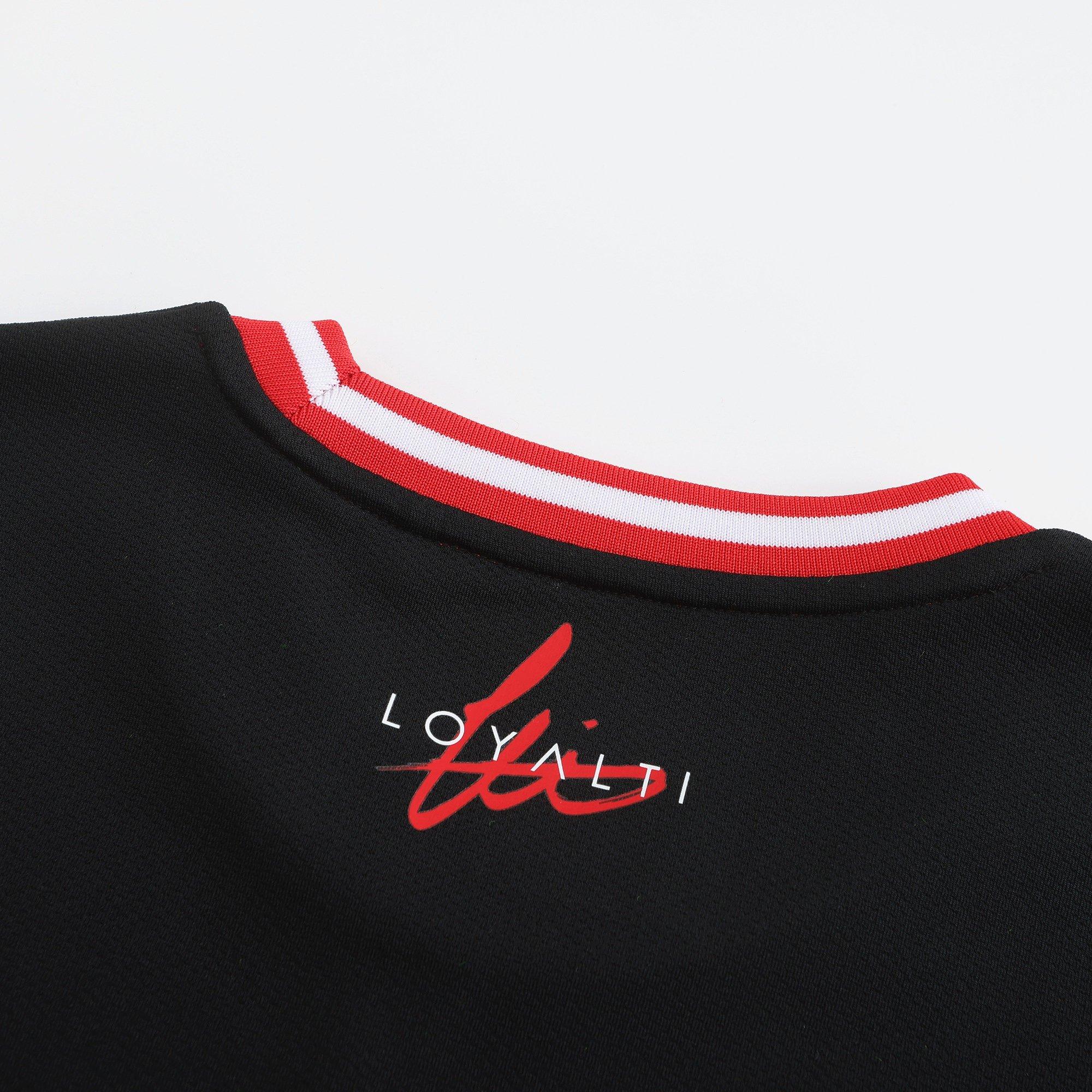 Sort/Rød - Loyalti - Basketball T-Shirt Mens - 5