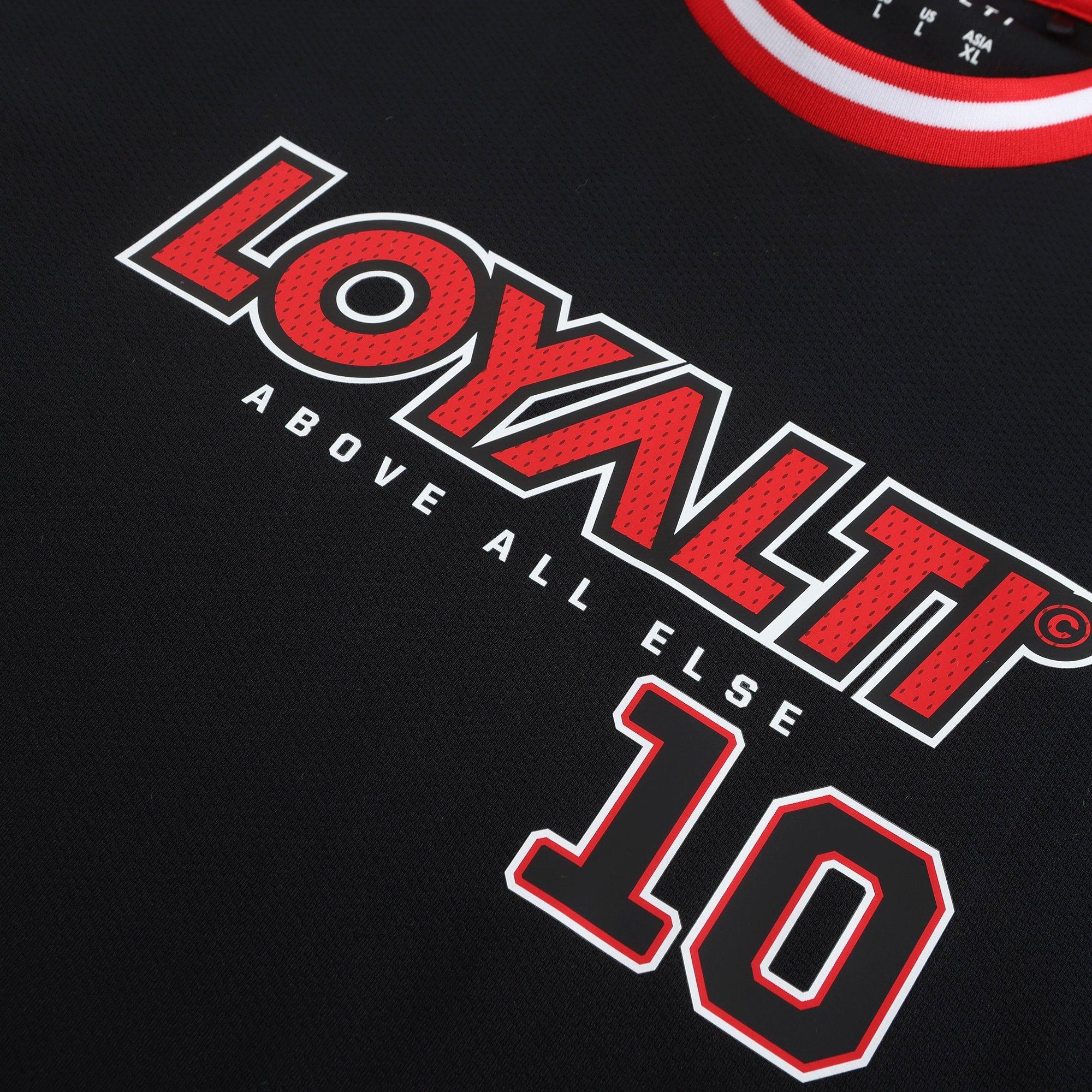 Sort/Rød - Loyalti - Basketball T-Shirt Mens - 7