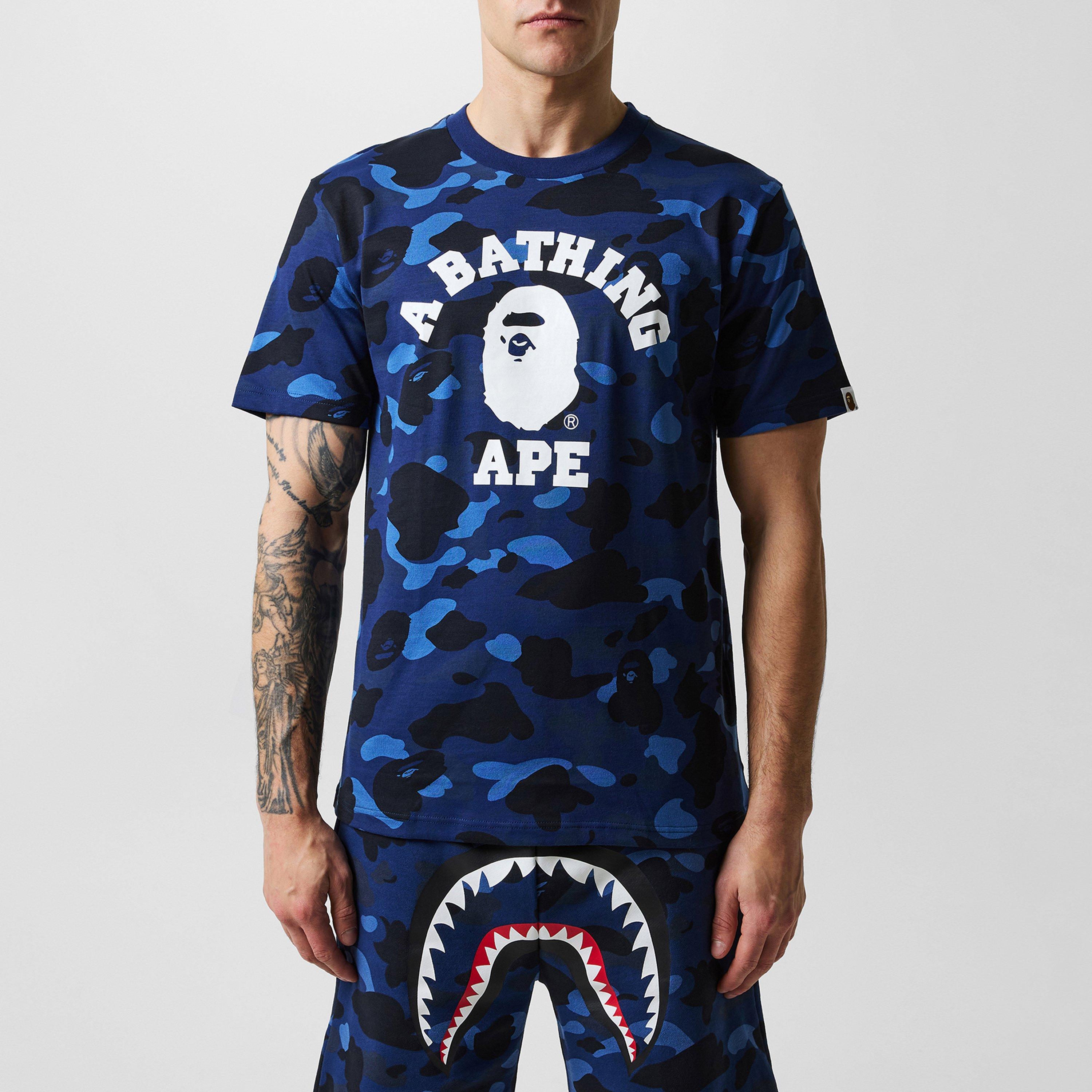 Shirt Maglia Bape Roblox Maglia Bape Shark Bape Camo College Tee