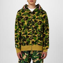 A Bathing Ape Camo Shark Zip Hoodie