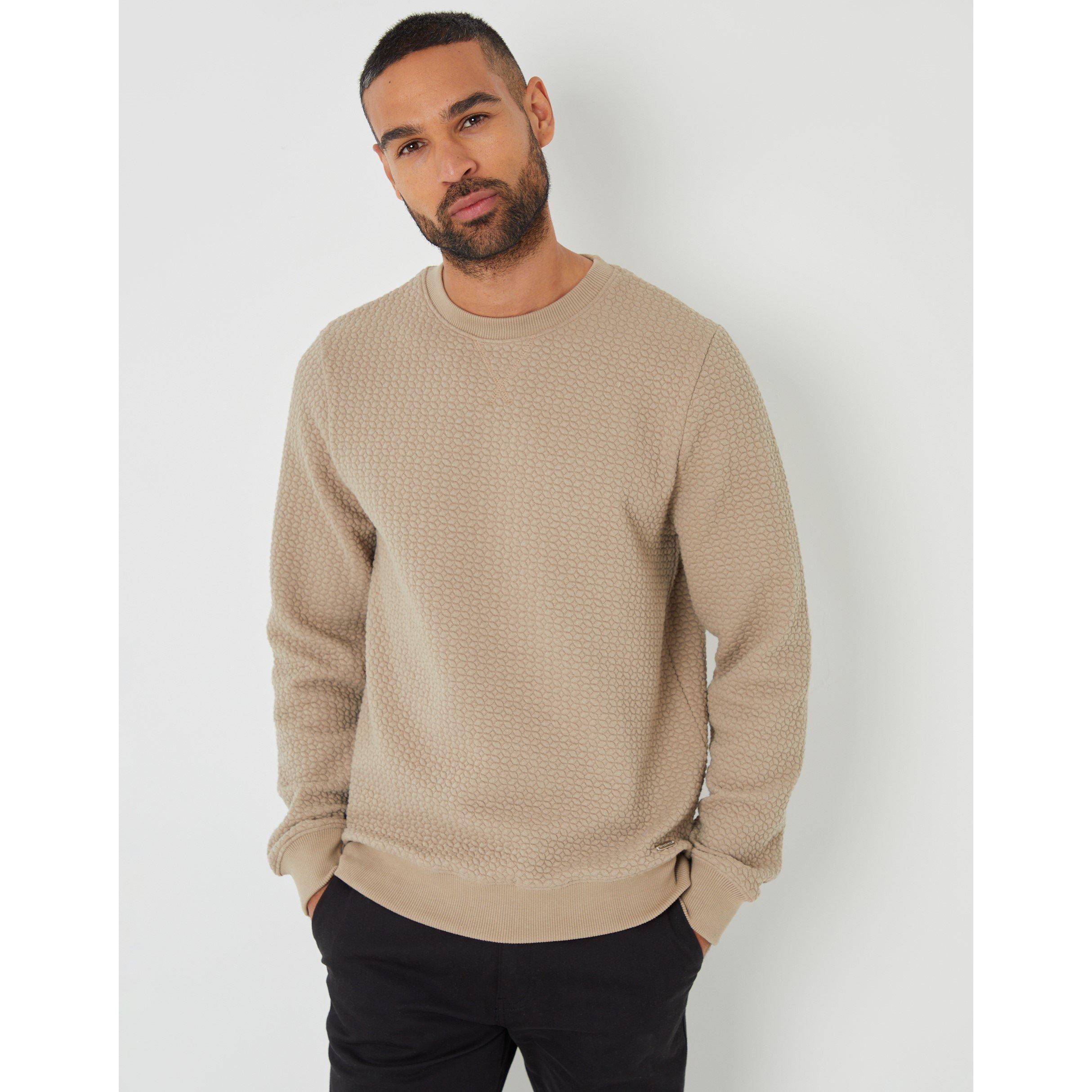 Stone - Threadbare - Men's Crew Sweatshirt - 1