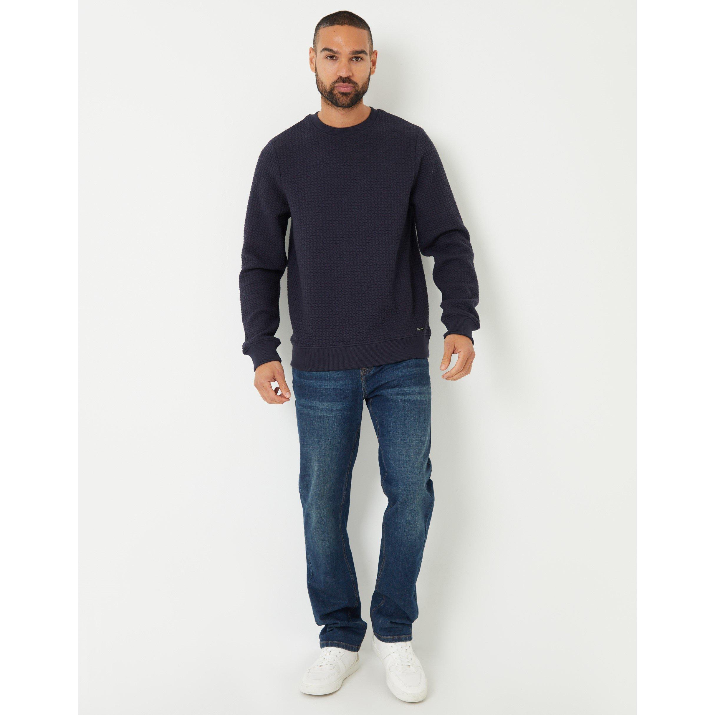 Navy - Threadbare - Men's Crew Sweatshirt - 2