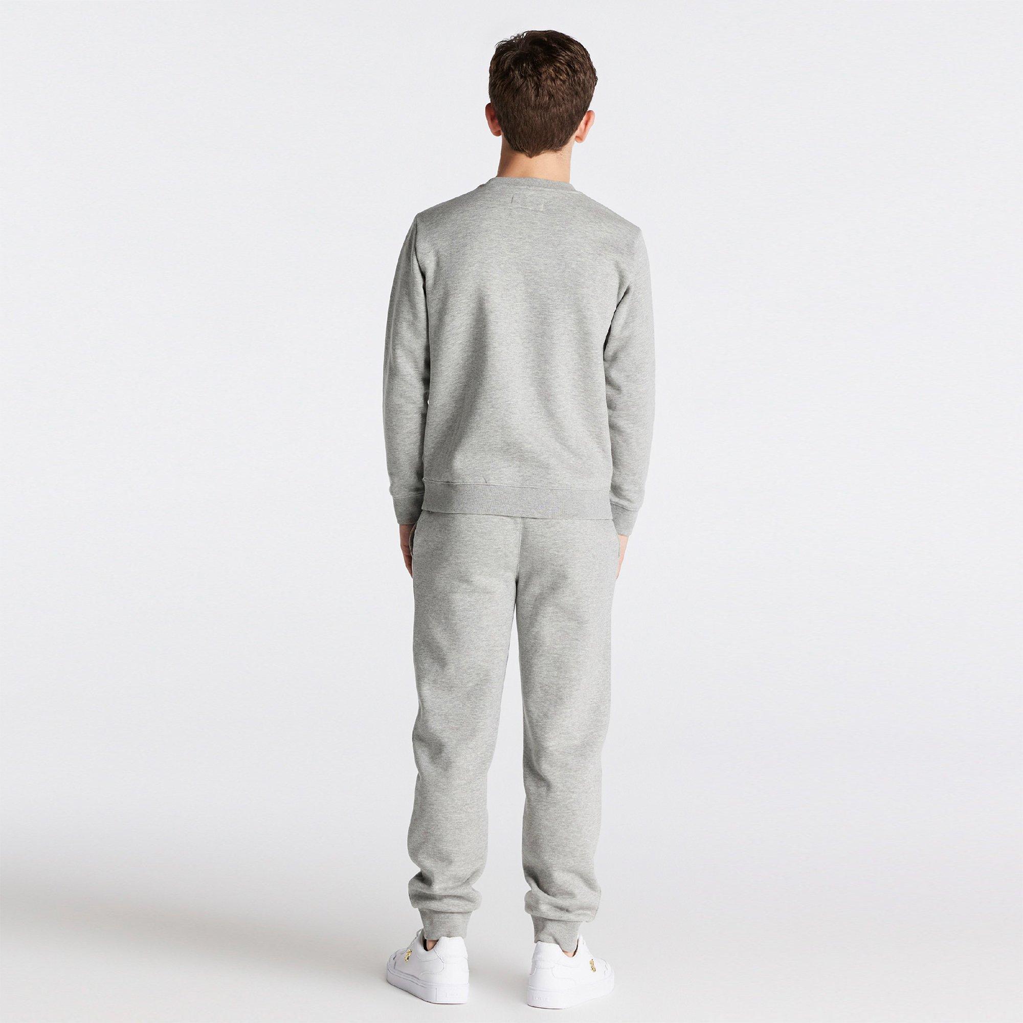 Grey Marl - SikSilk - Kids' Crew Sweatshirt - 5