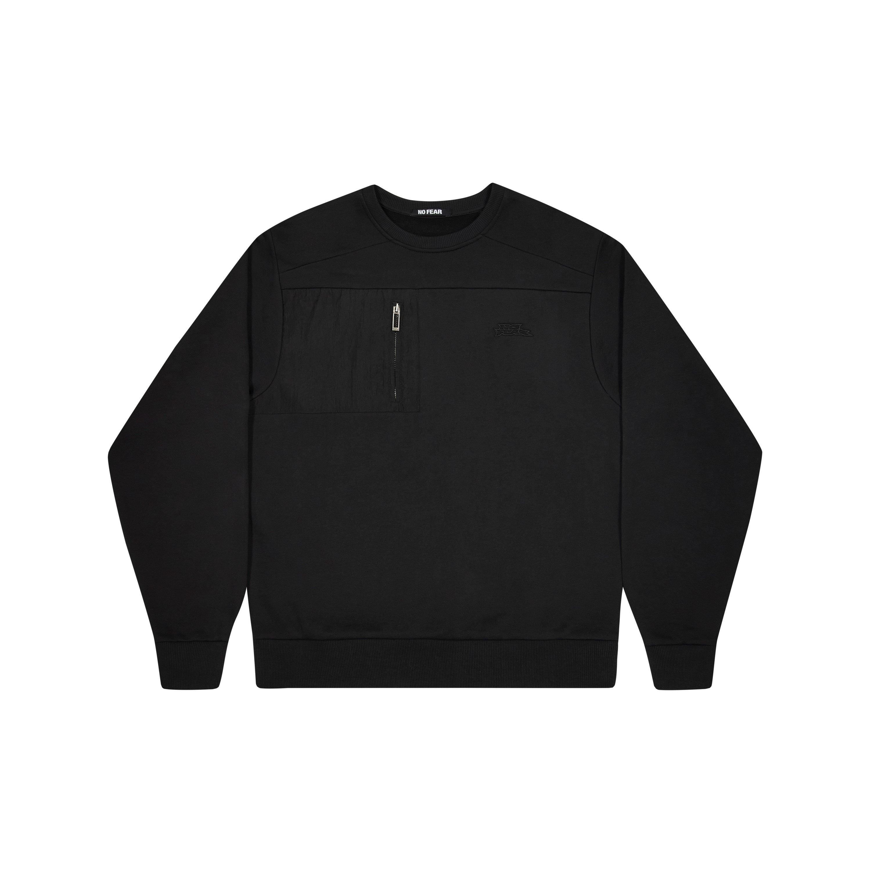 No Fear Men's Tech Crewneck Jumper - Black - 2XL