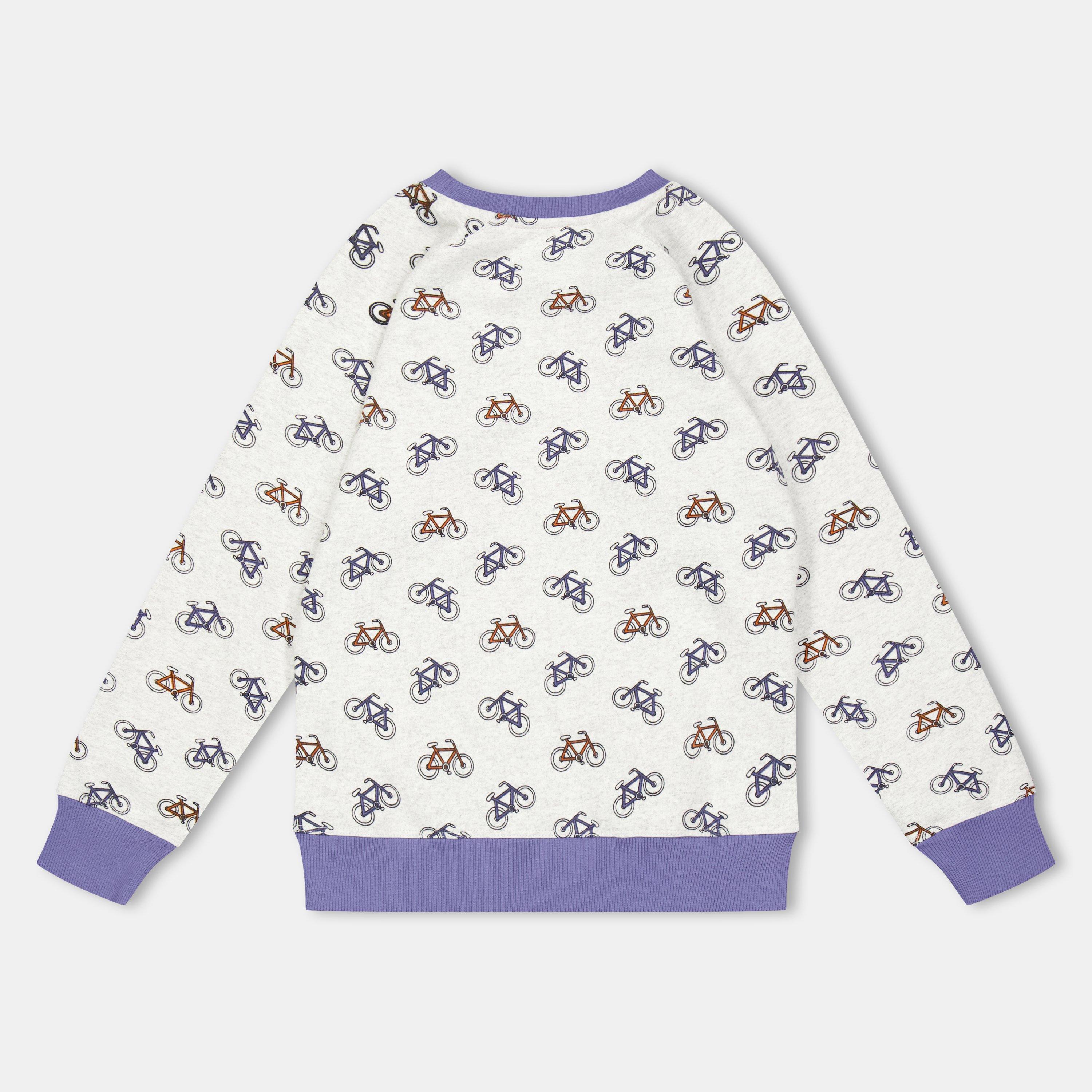 Grises - Lilly and Sid - Kids' Bicycle Crew Sweatshirt - 2