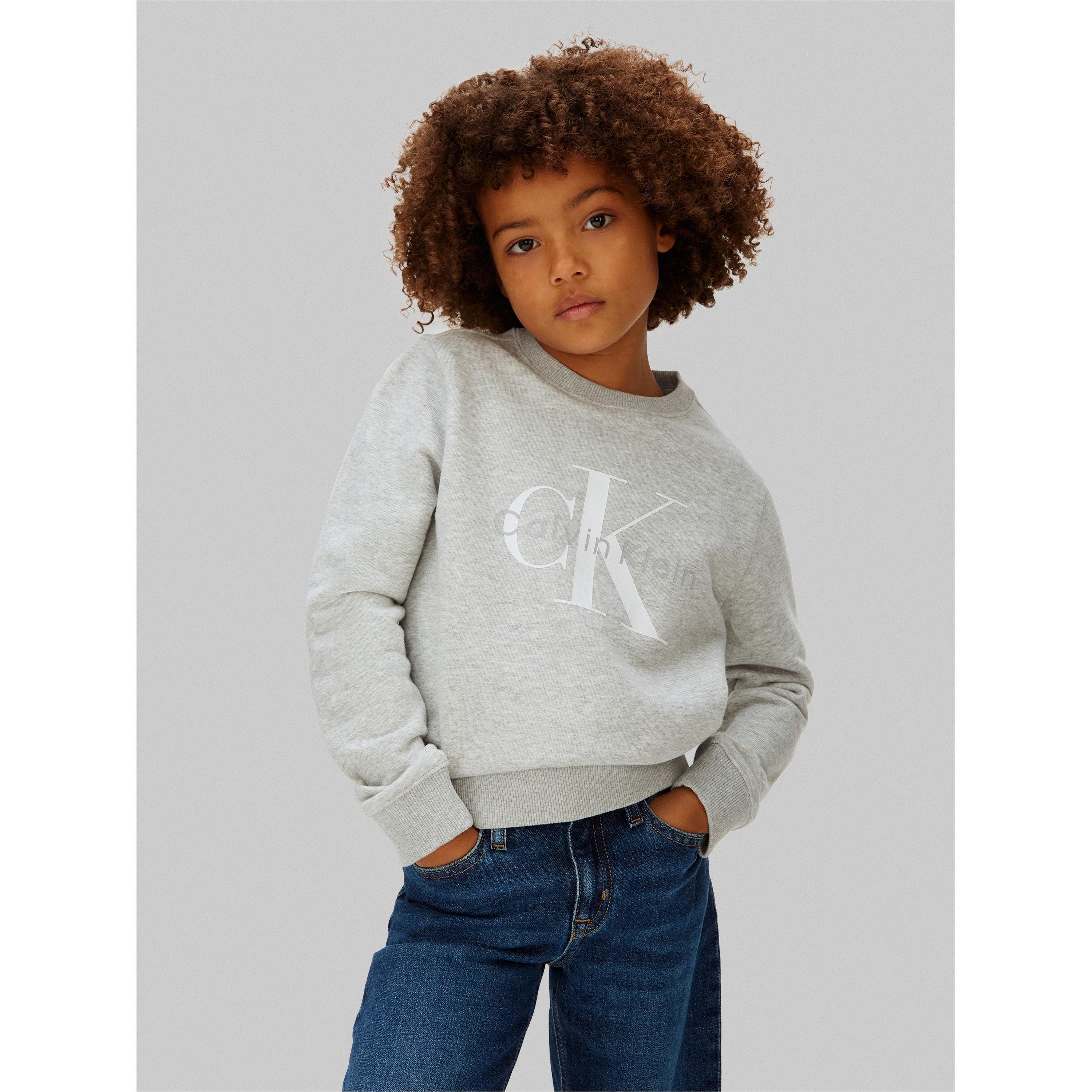 Sivo - Calvin Klein - CK L Logo Crew Nck Jn63 - 2