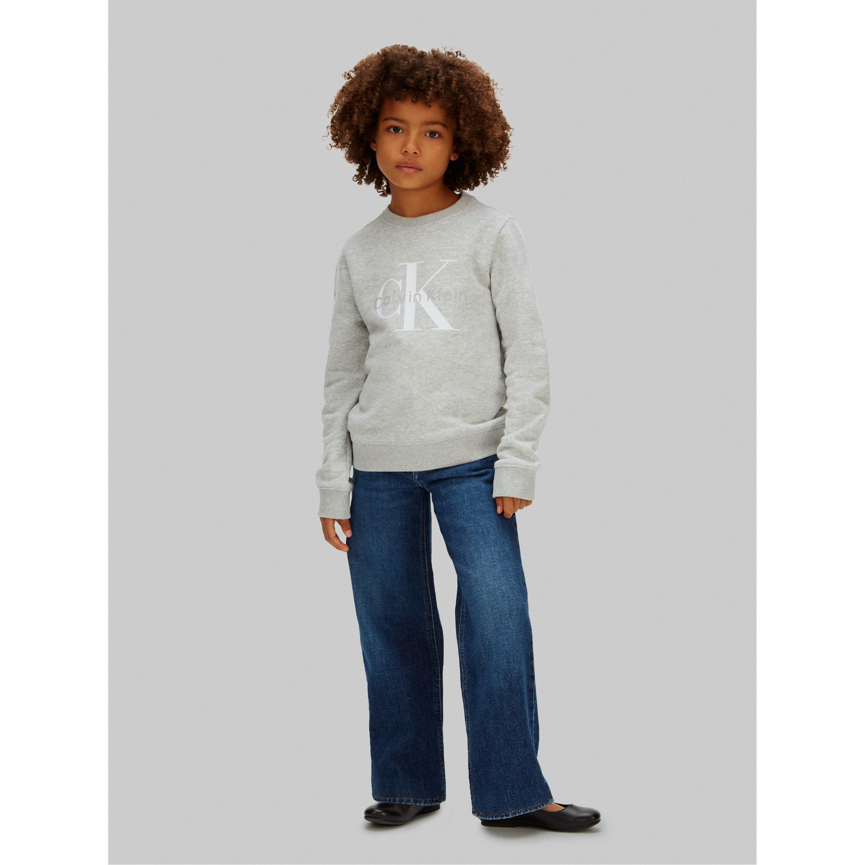 Sivo - Calvin Klein - CK L Logo Crew Nck Jn63 - 3