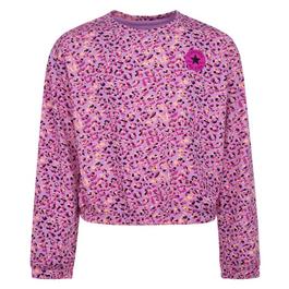 Converse Sweat-shirt Rose Fille Enfant Uniquement 15231596