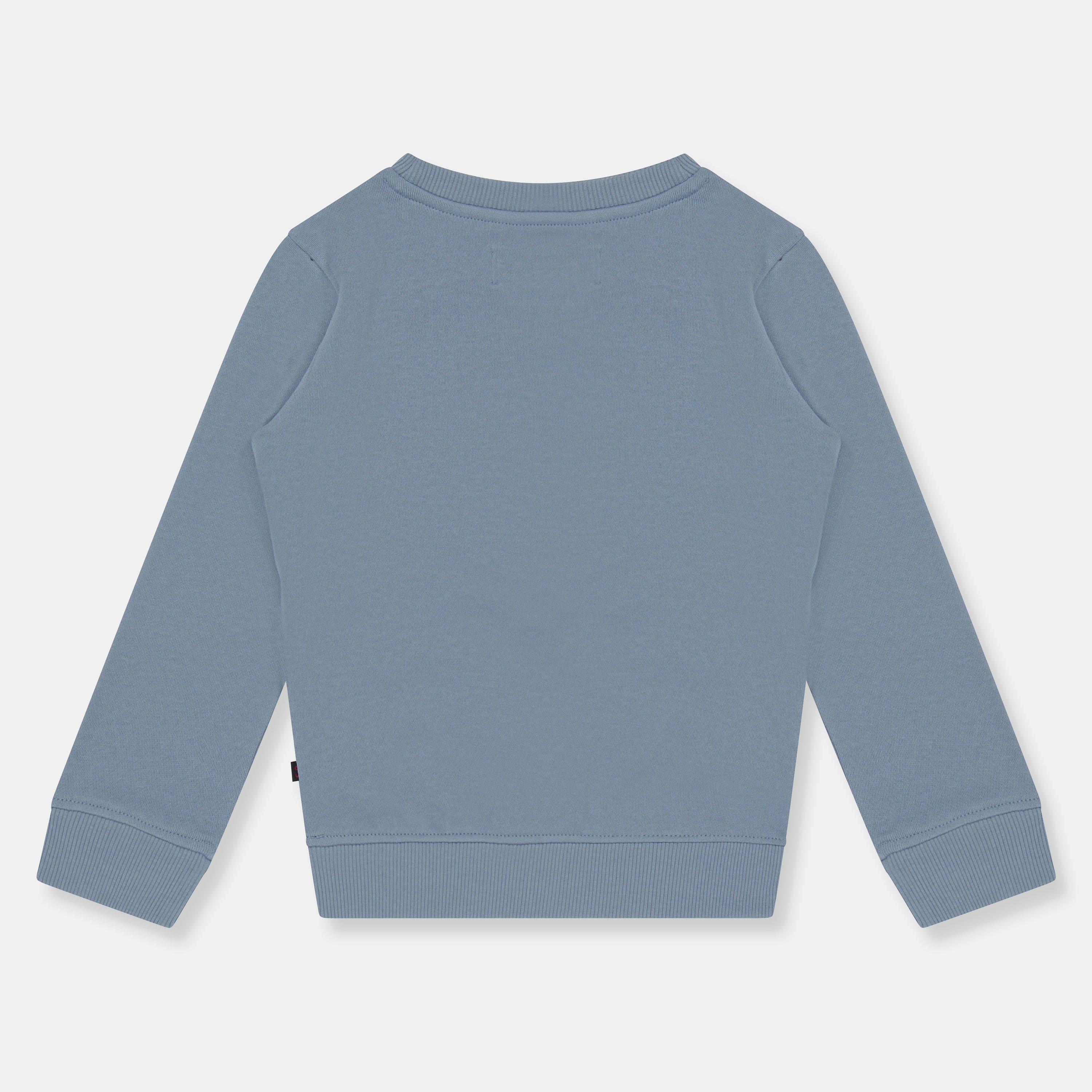 Blue - Farah - Crew Neck Printed Brushed Back Juniors - 2