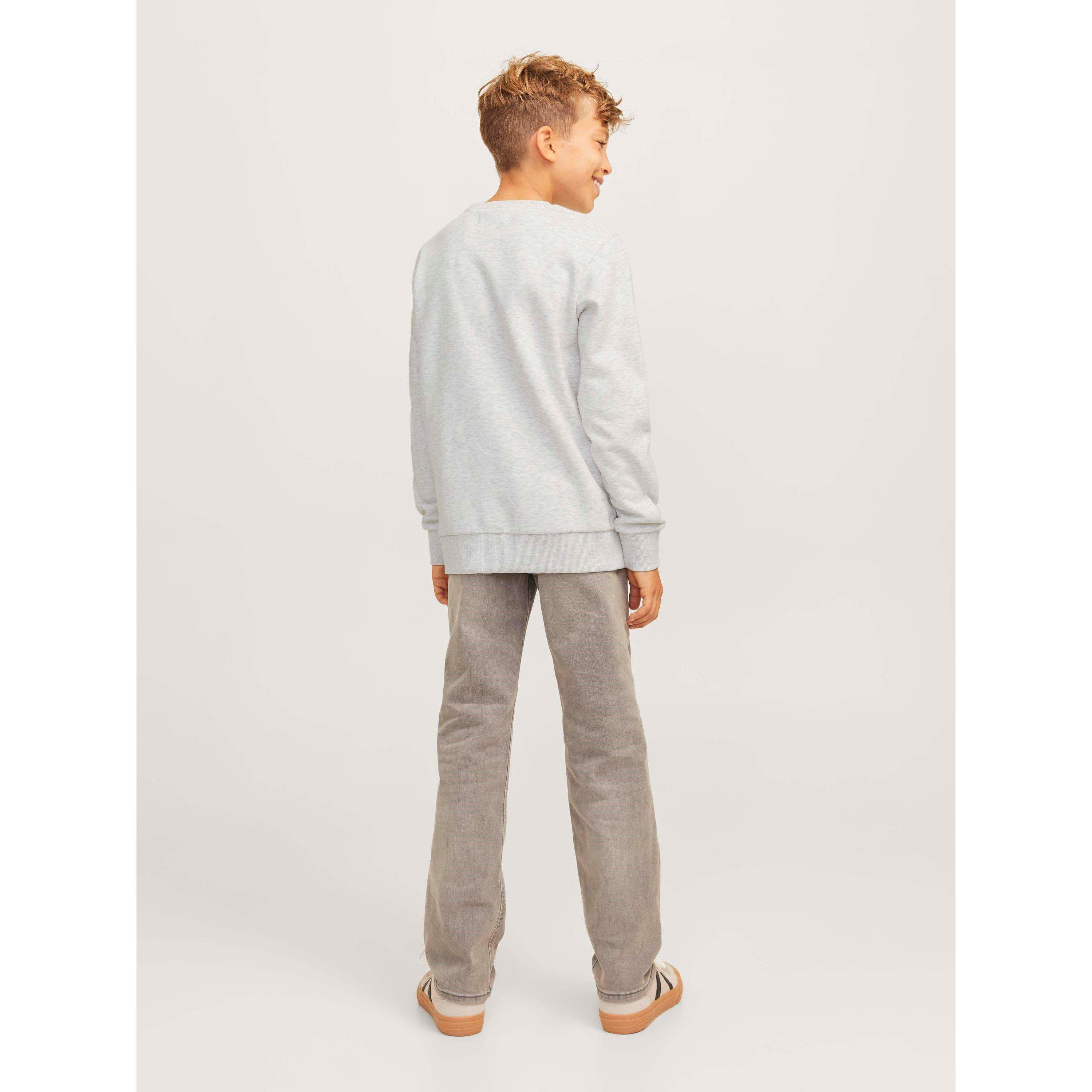 White Melange - Jack and Jones - Varsity Crew Neck Sweatshirt Junior Boys - 3