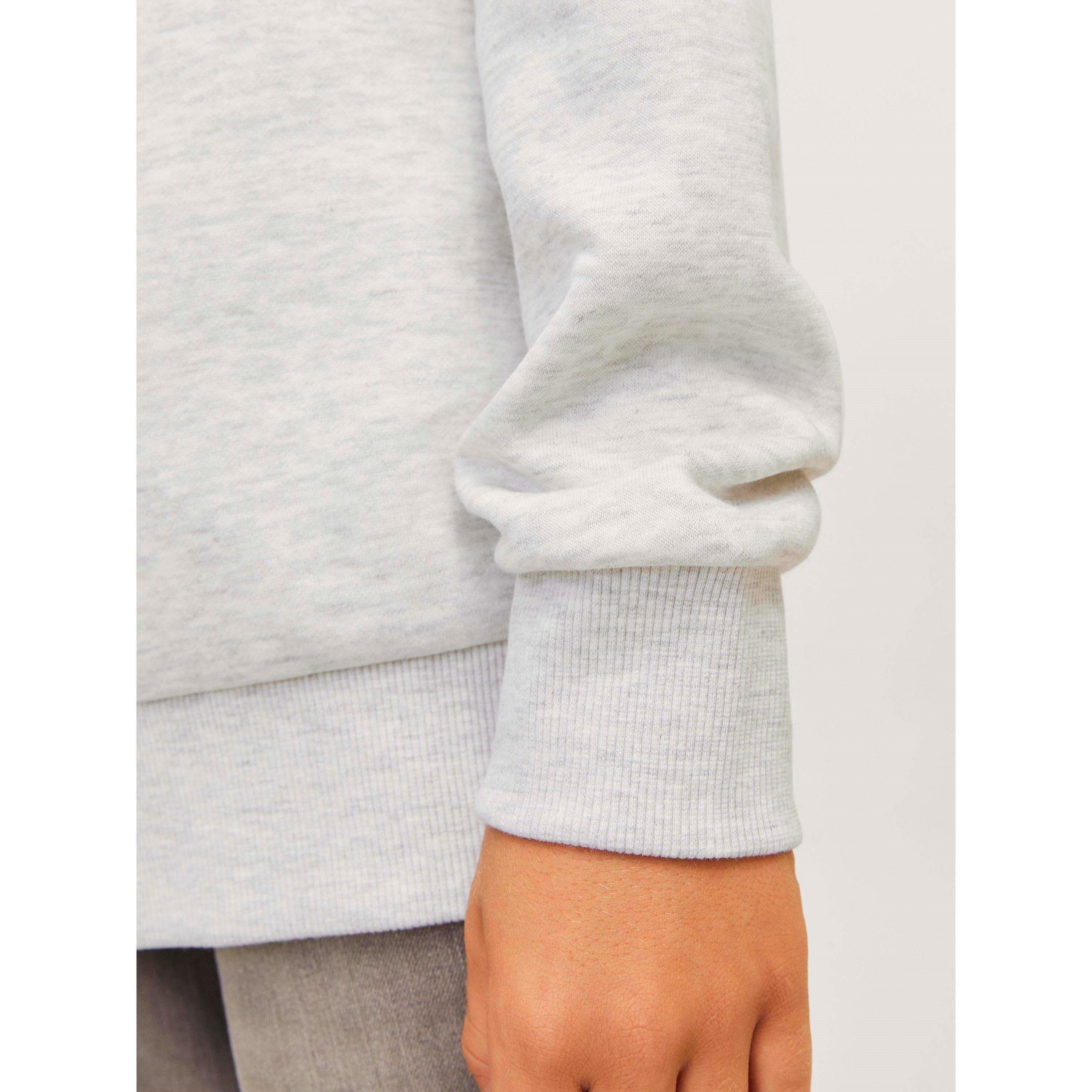 White Melange - Jack and Jones - Varsity Crew Neck Sweatshirt Junior Boys - 4