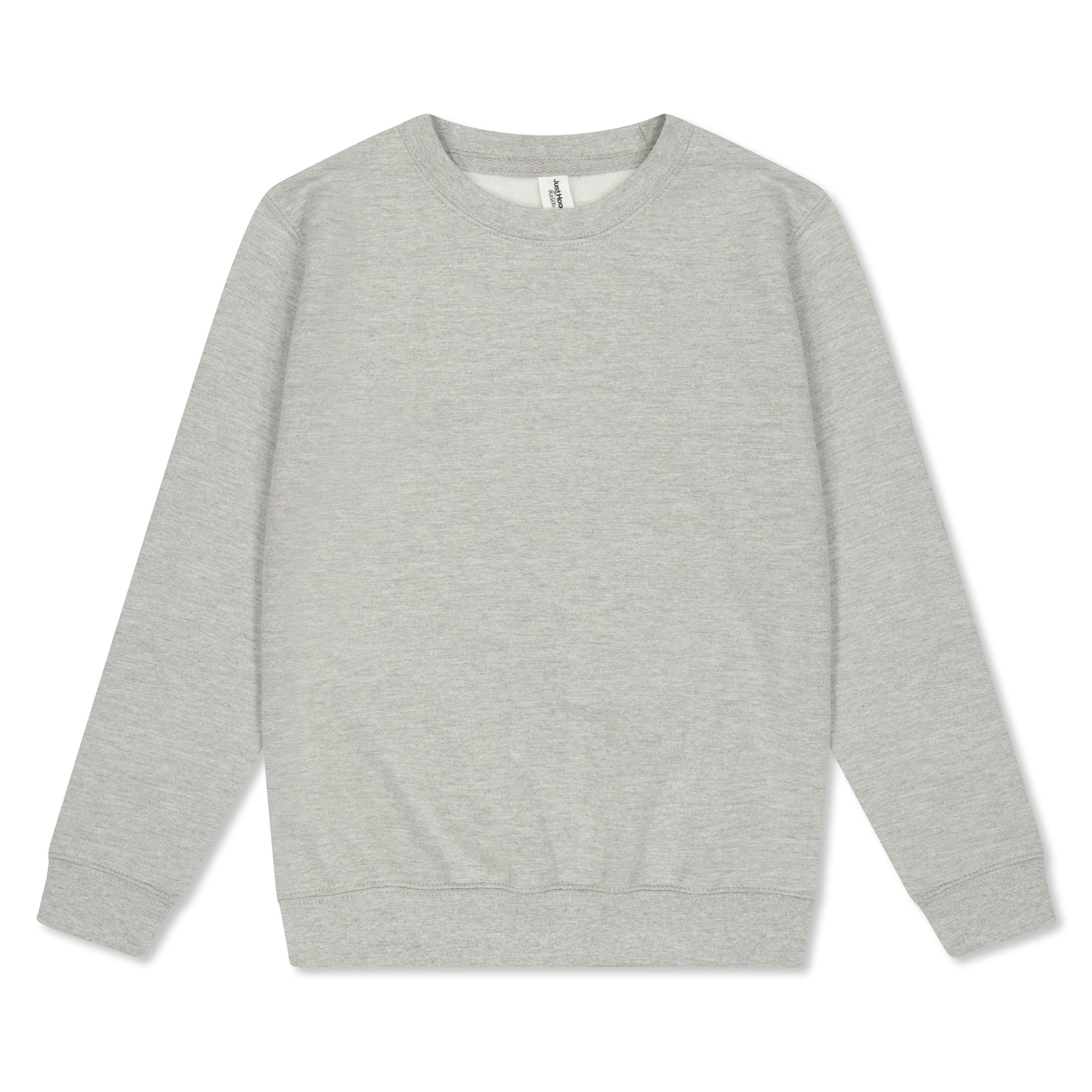 Heather Grey - AWD - Unisex Kids' Cotton Long Sleeve Crew Sweatshirt - 1