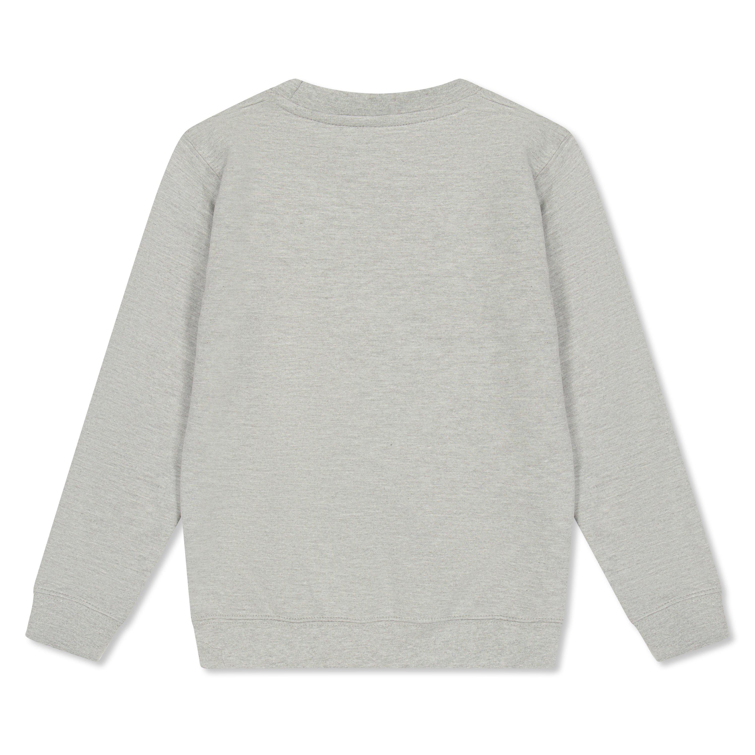 Gris Jaspeado - AWD - Unisex Kids' Cotton Long Sleeve Crew Sweatshirt - 2