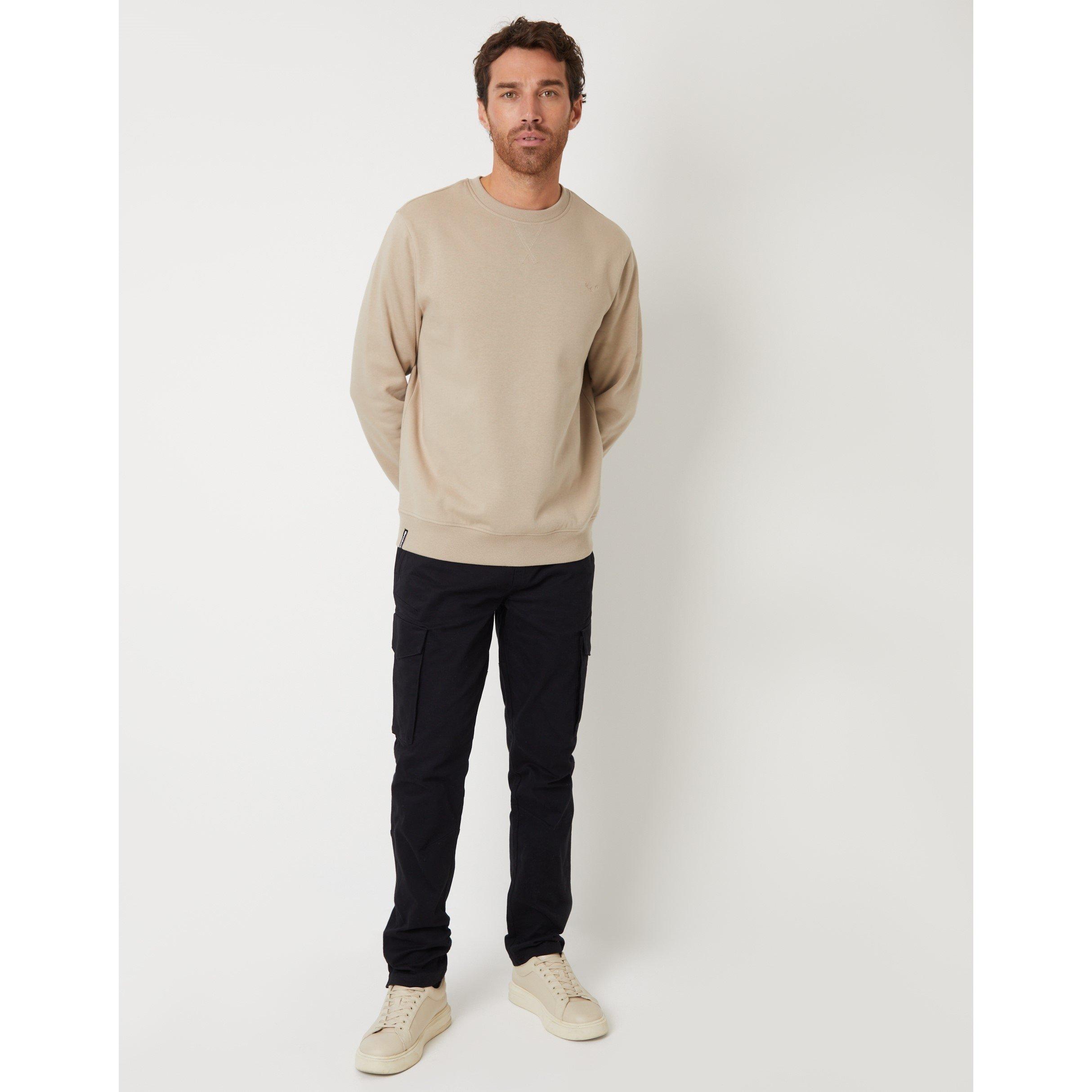 Dunkler Stein - Threadbare - Fleece Crew Sweatshirt - 2