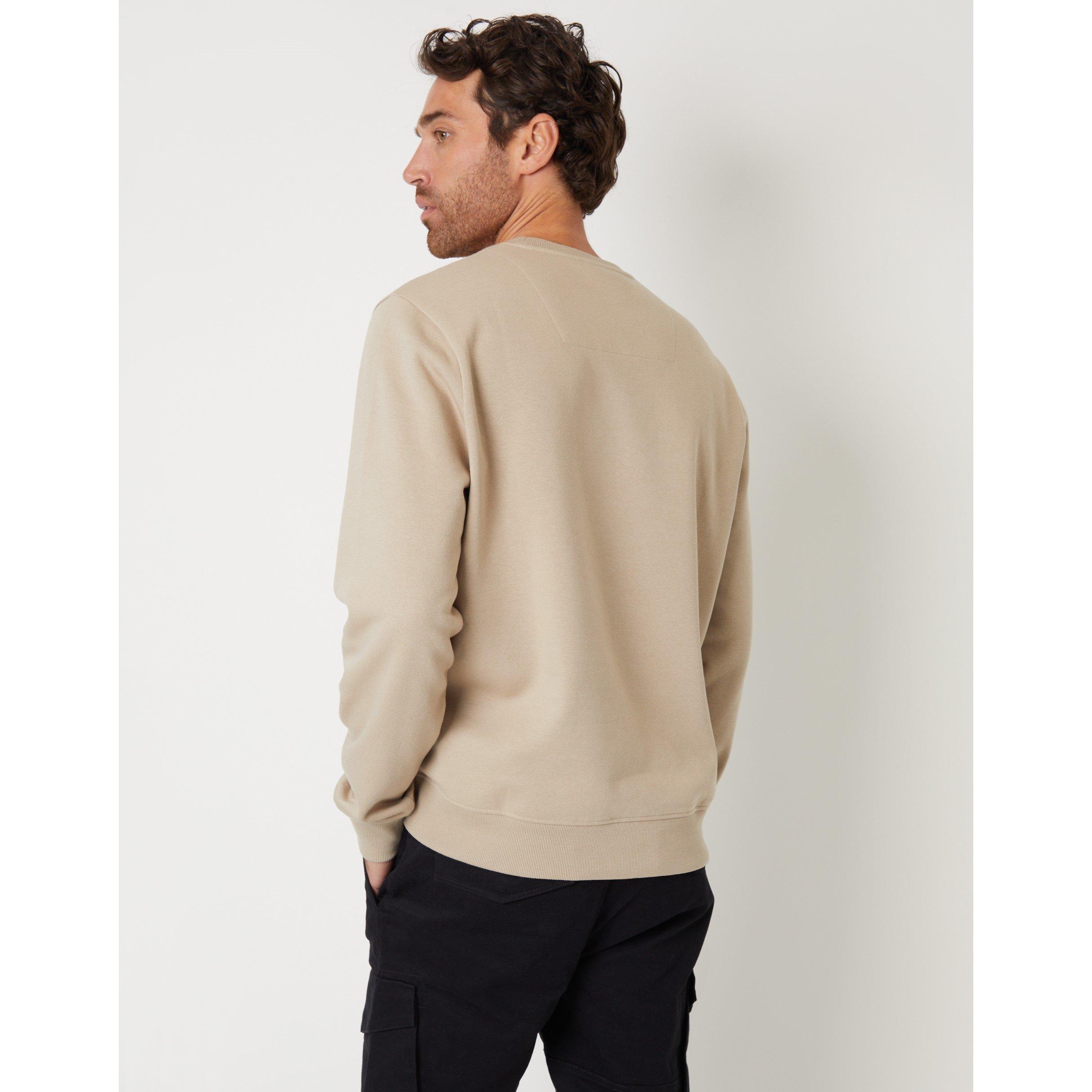 Dunkler Stein - Threadbare - Fleece Crew Sweatshirt - 3