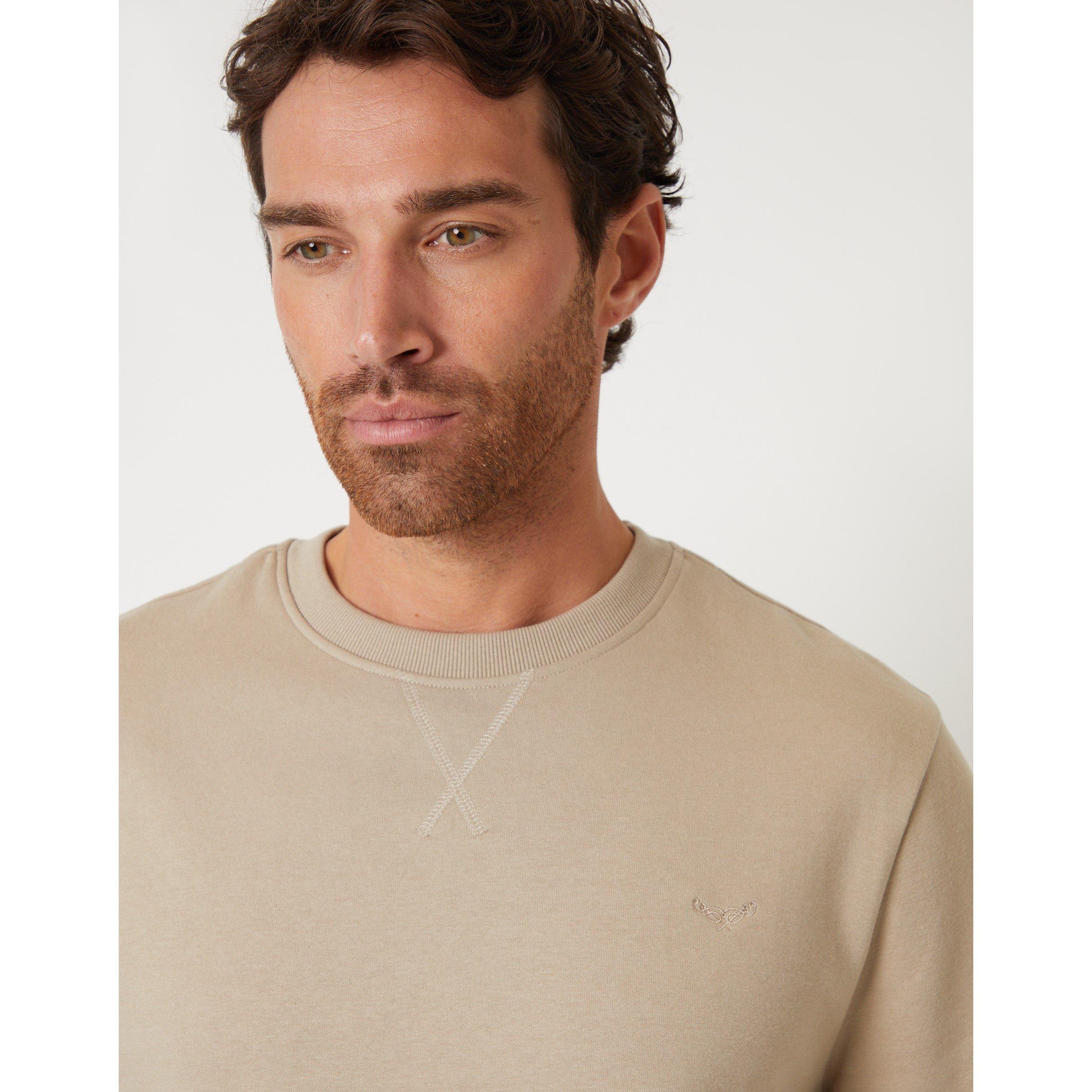 Dunkler Stein - Threadbare - Fleece Crew Sweatshirt - 4