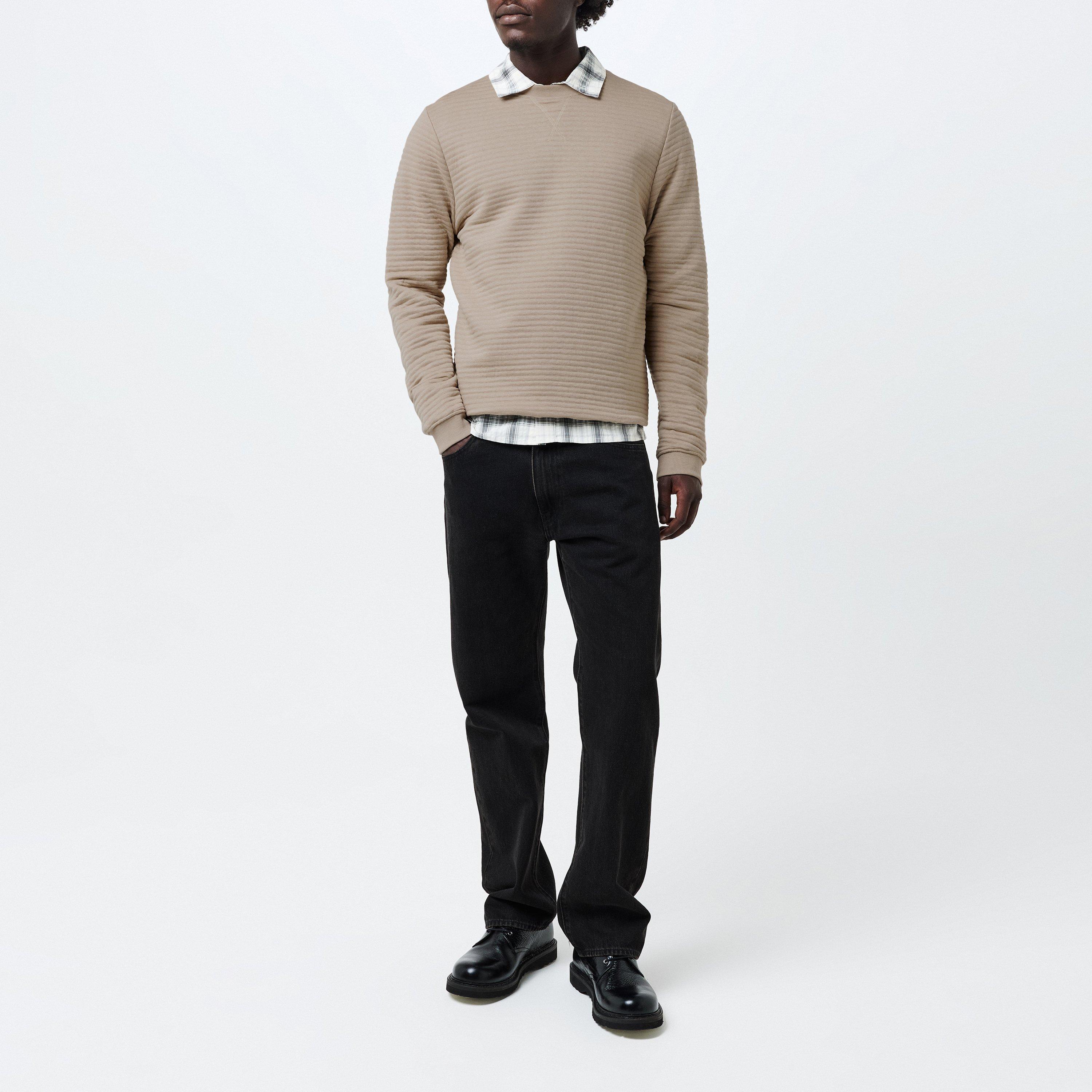 Stone - Threadbare - Fleece Crew Sweatshirt - 6