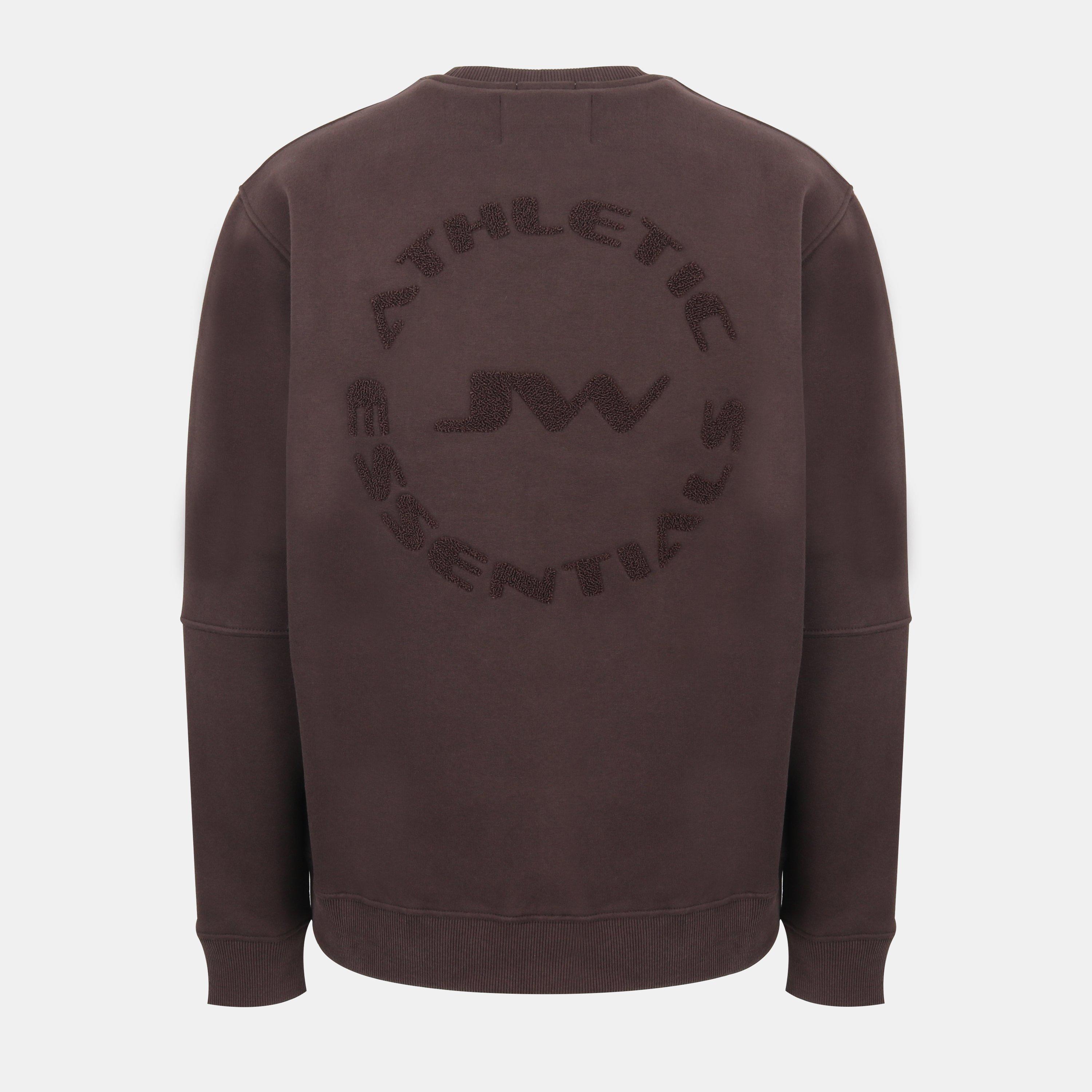 Black Coffee - Jack Wills - Men's Boucle Cotton Long Sleeve Oversized Fit Crew Sweatshirt - 2