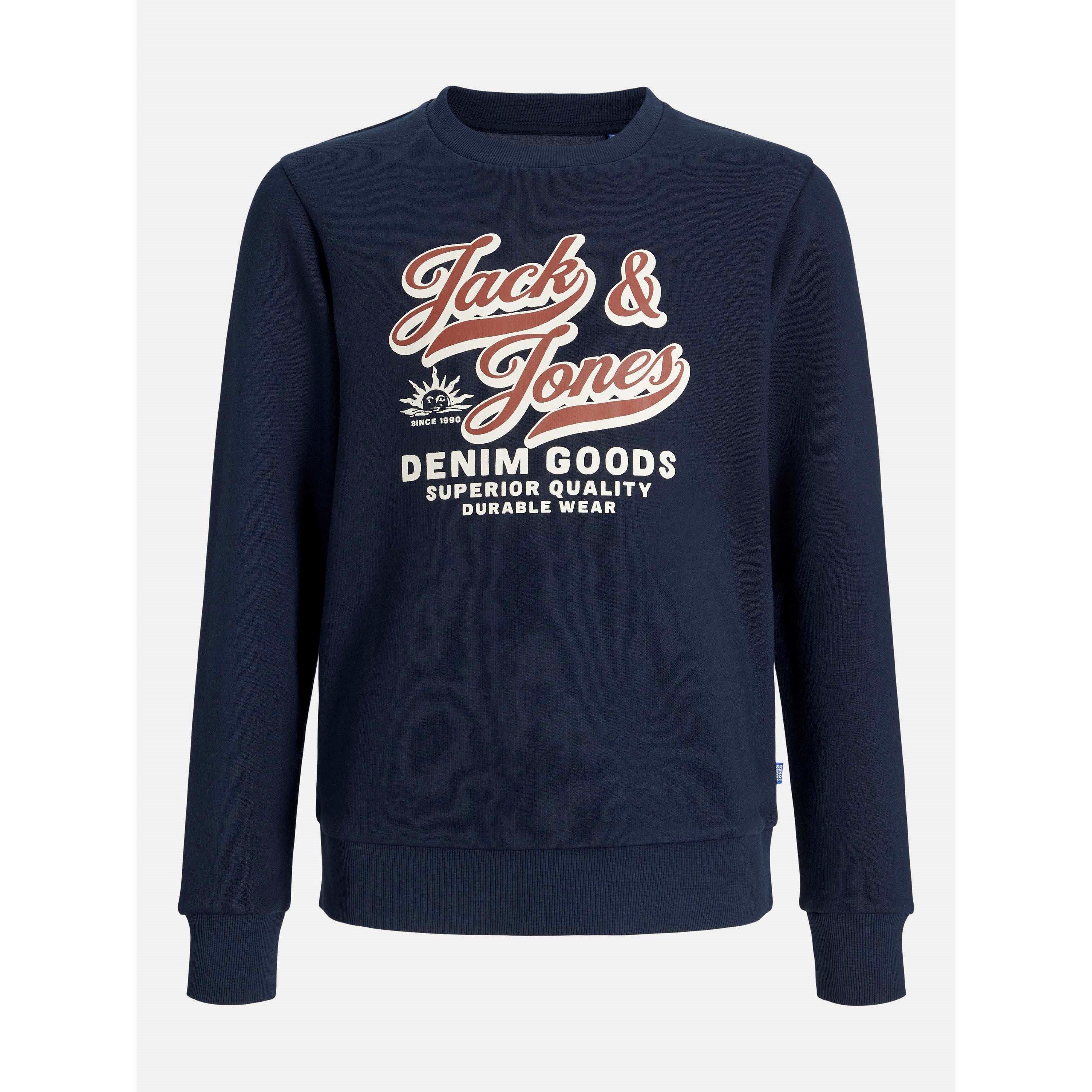 Jack and Jones Colour Logo Crew Sweat Junior Boys - Sky Captain