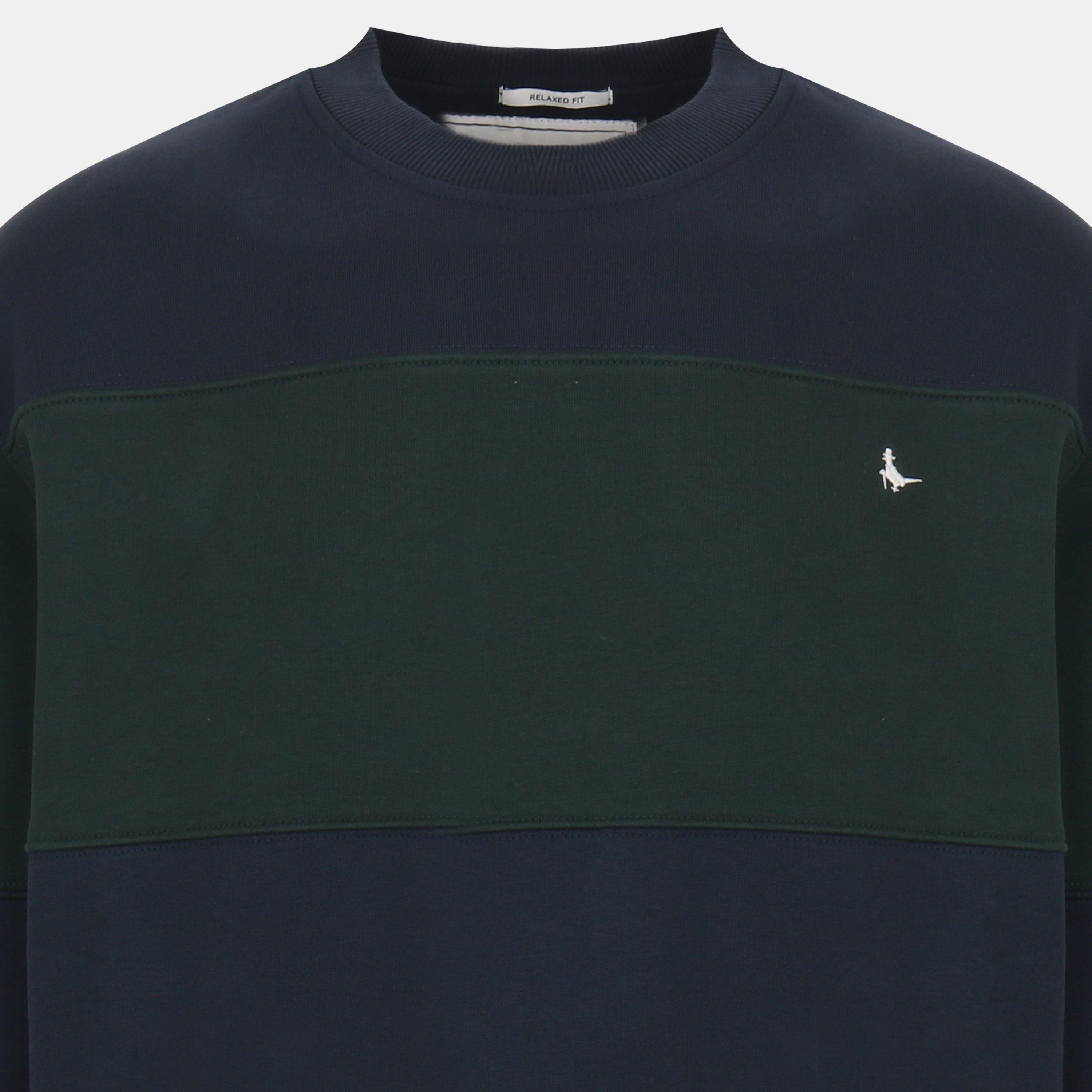 Pin/Marine - Jack Wills - Lewis Cotton Long Sleeve Crew Sweatshirt - 3