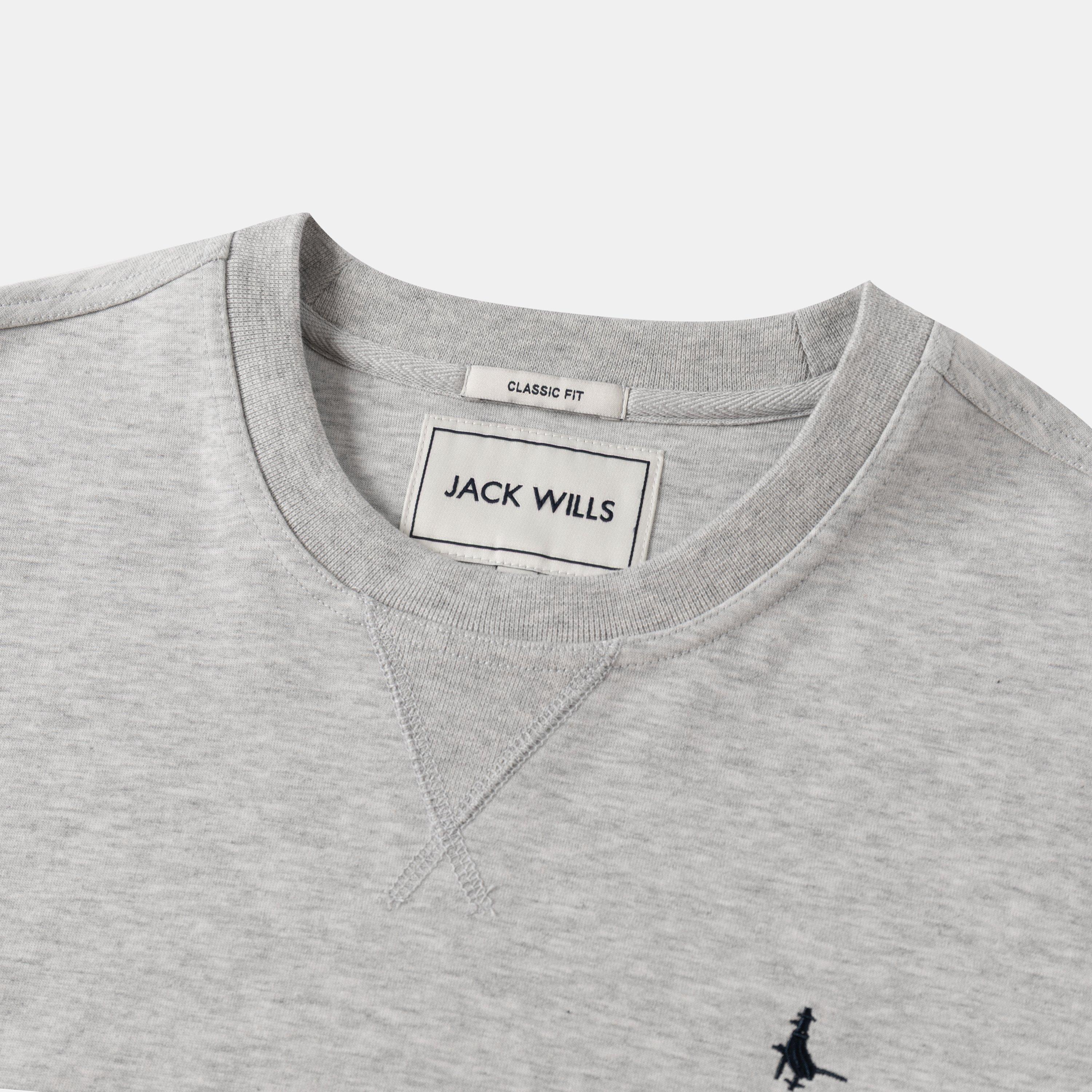 Grey - Jack Wills - JW Interlock Crew Mens - 3