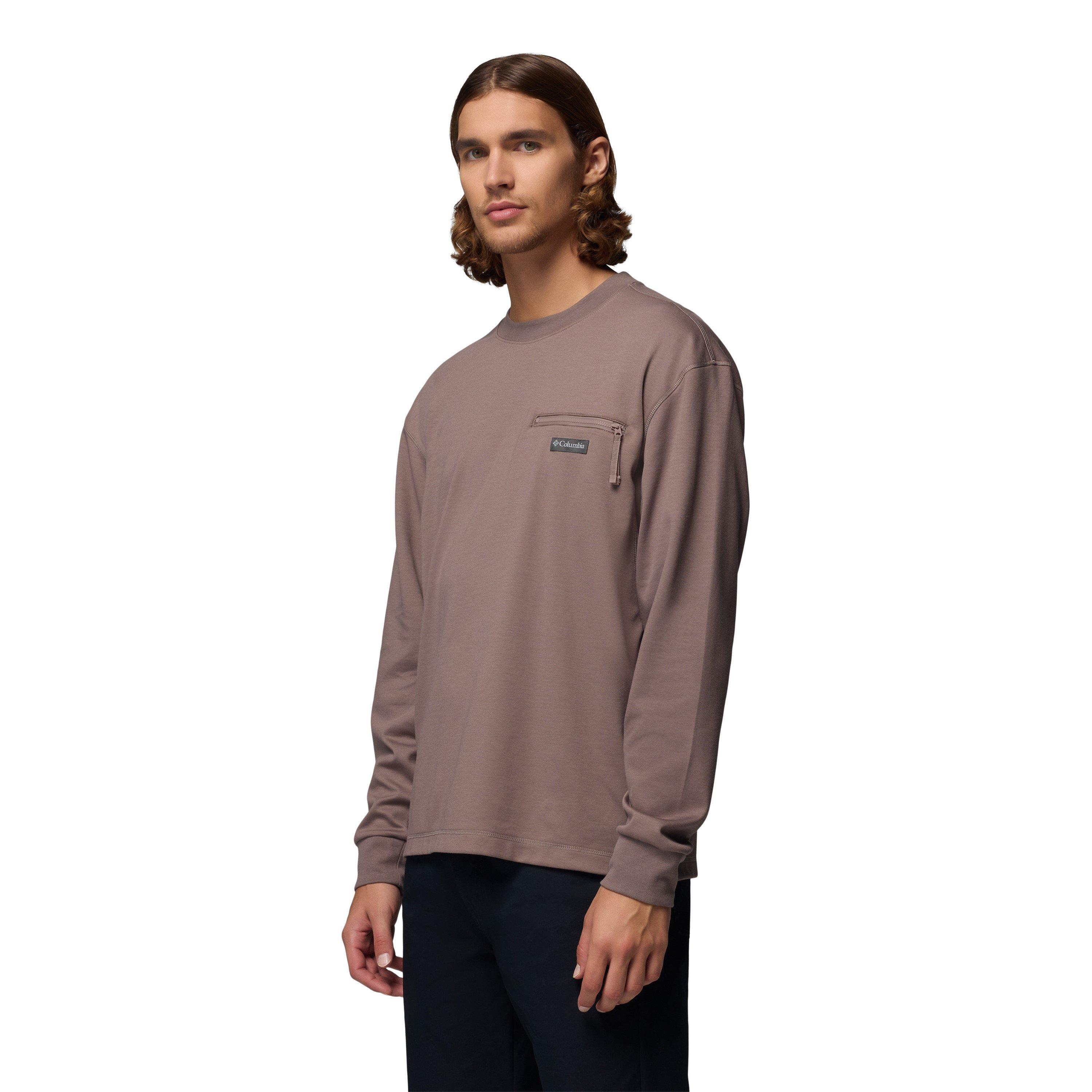 Iron - Columbia - Men's Echo Passage Crew Cotton Long-Sleeve Sweatshirt - 3