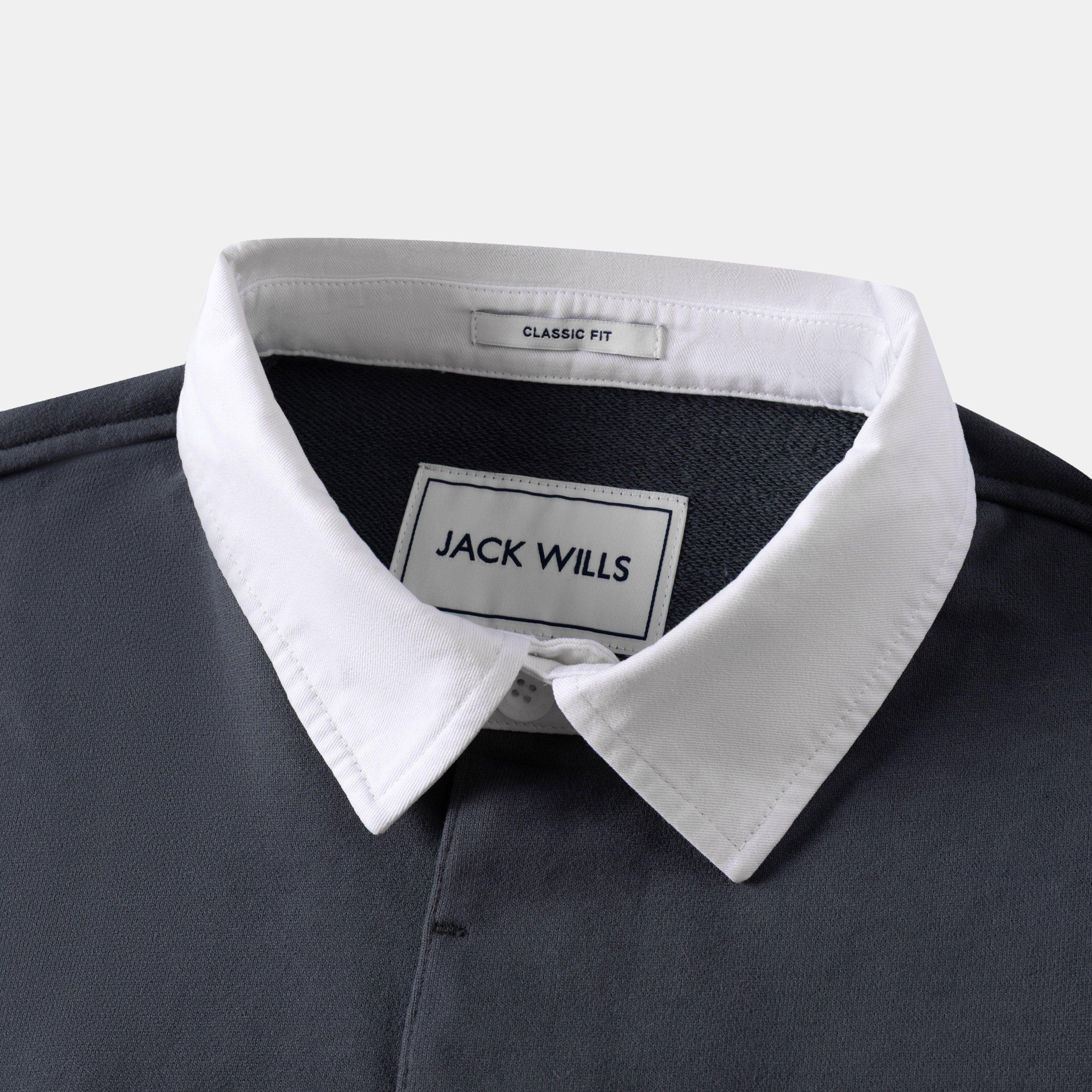 Cinzento Meia-Noite - Jack Wills - JW Rugby Shirt Sn64 - 3
