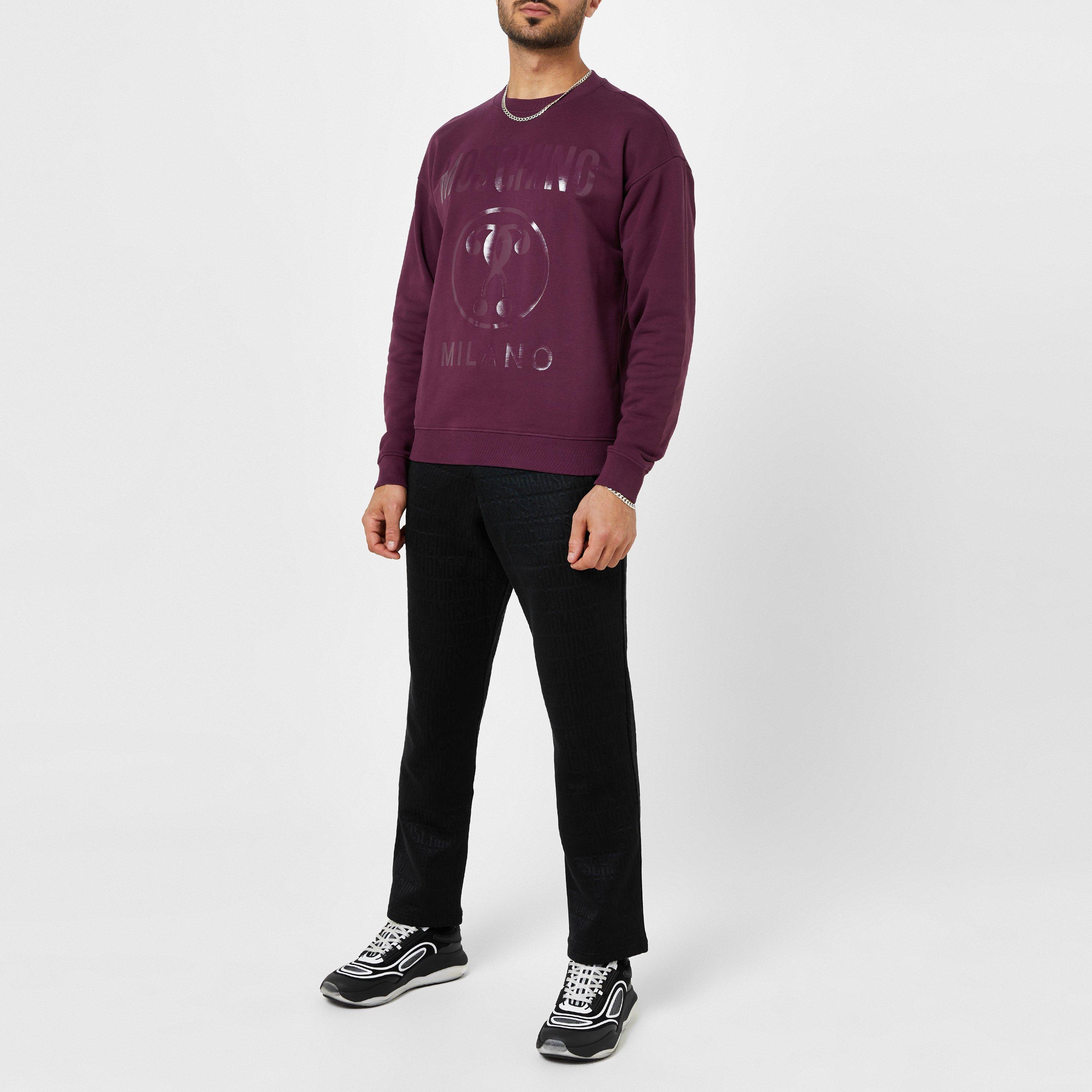 Burgundy - Moschino - Question Mark Sweatshirt - 2