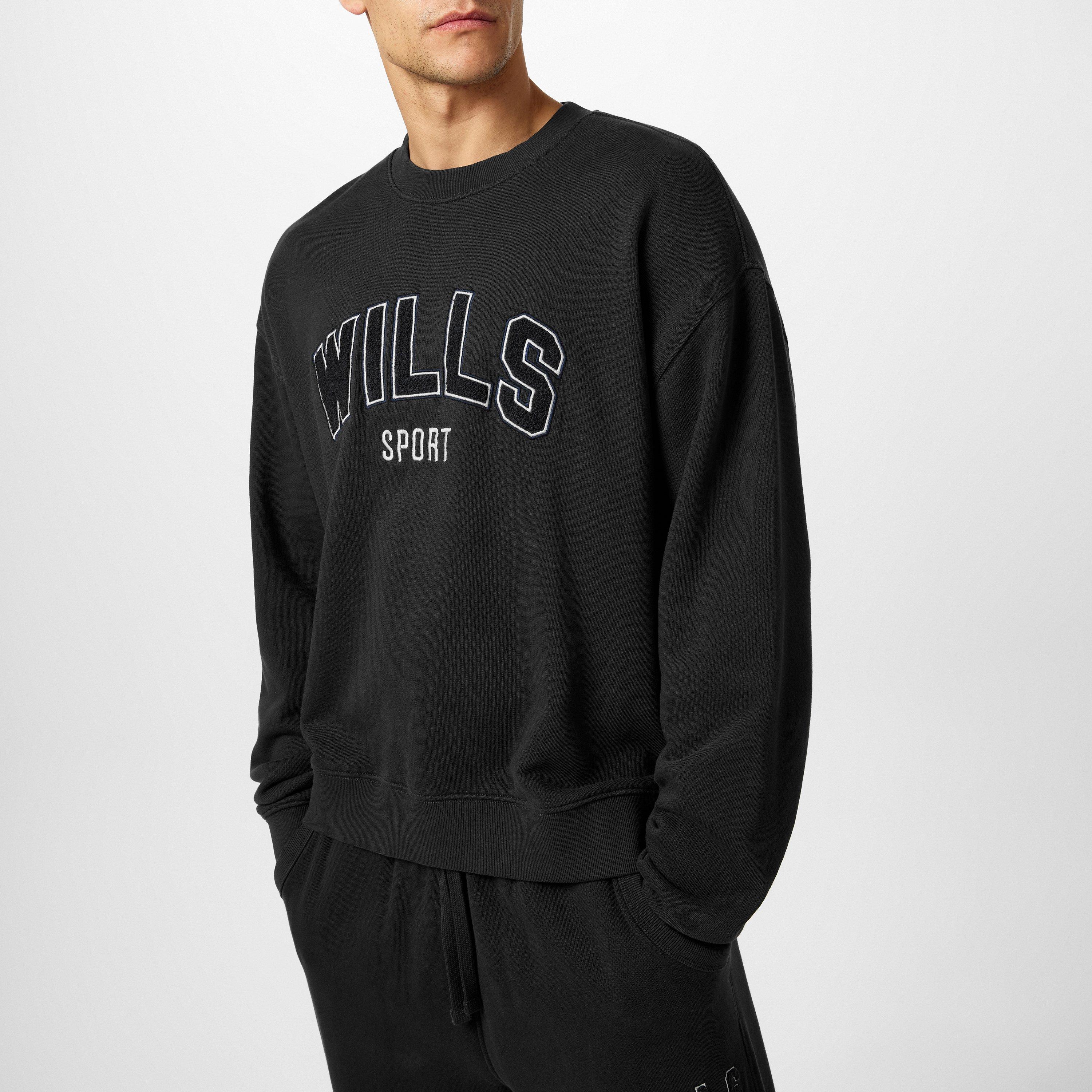 Washed Black - Jack Wills - JW Boucle Graphic Crew Sweatshirt - 3