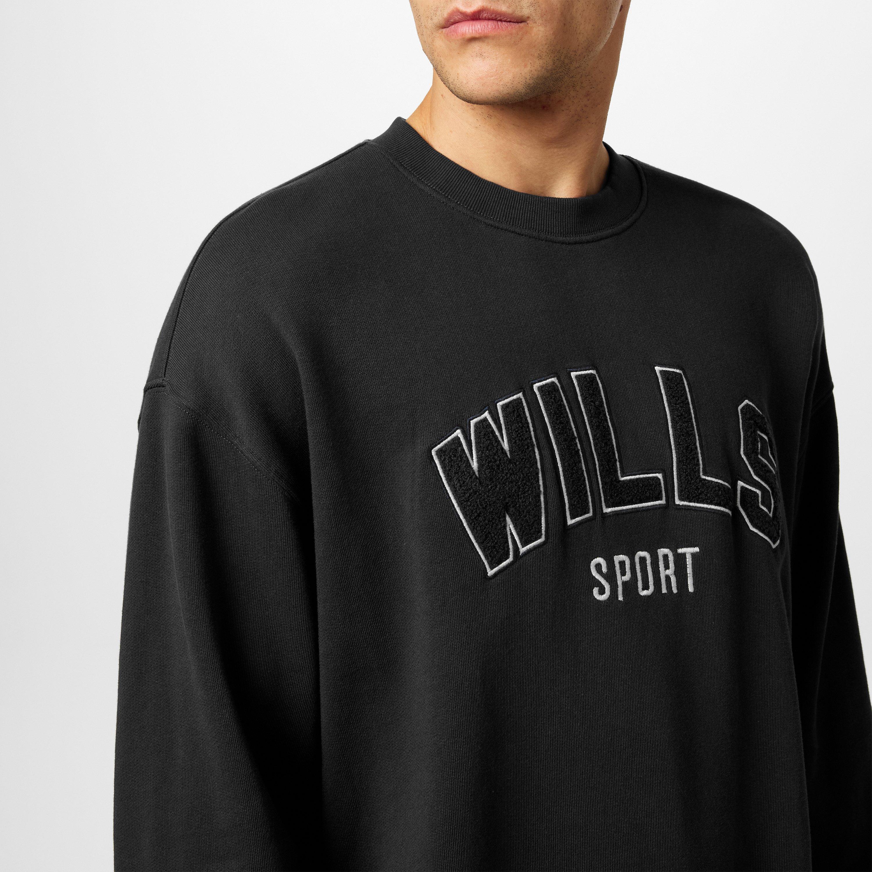 Washed Black - Jack Wills - JW Boucle Graphic Crew Sweatshirt - 5