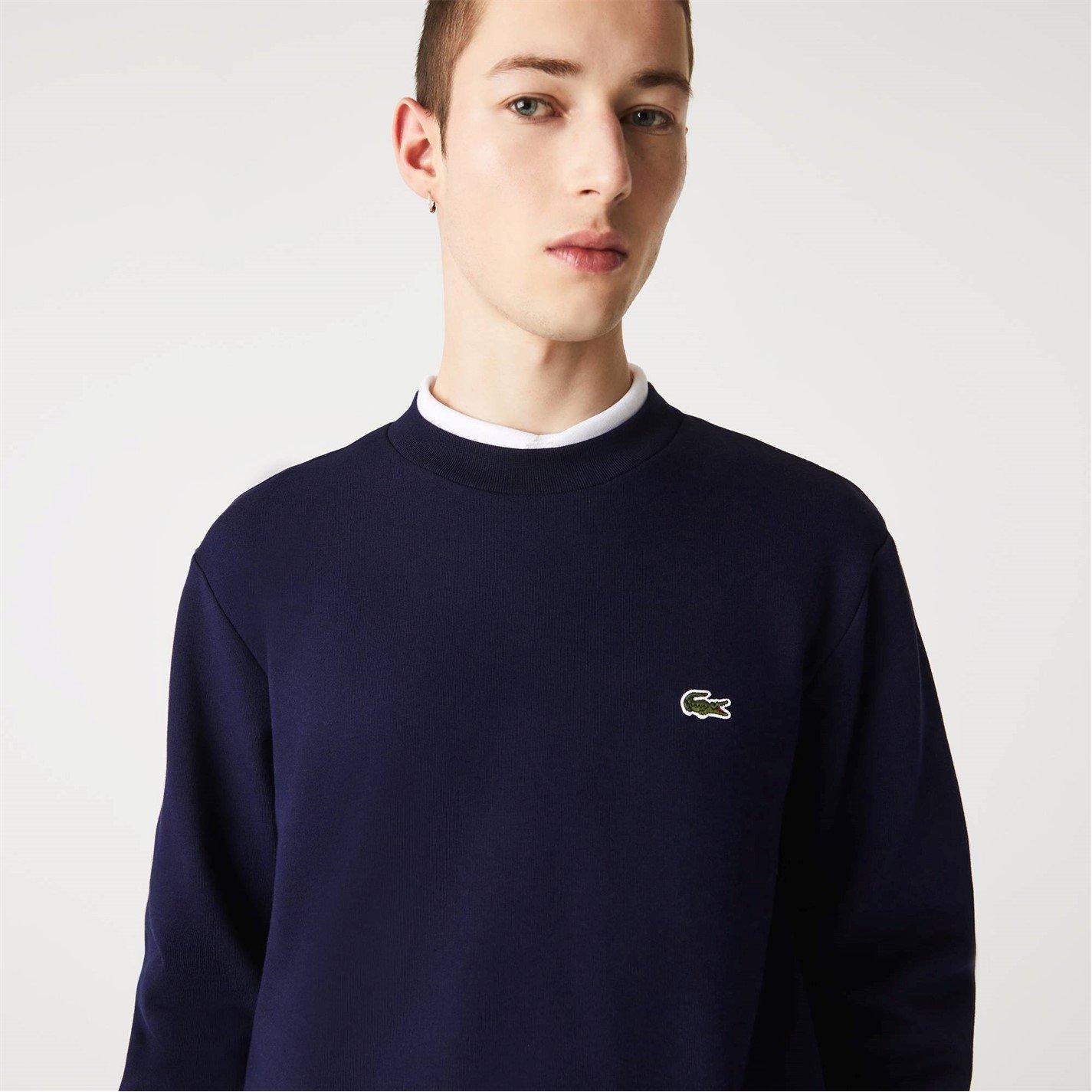 Navy 166 - Lacoste - Basic Crew-Neck Sweatshirt - 3