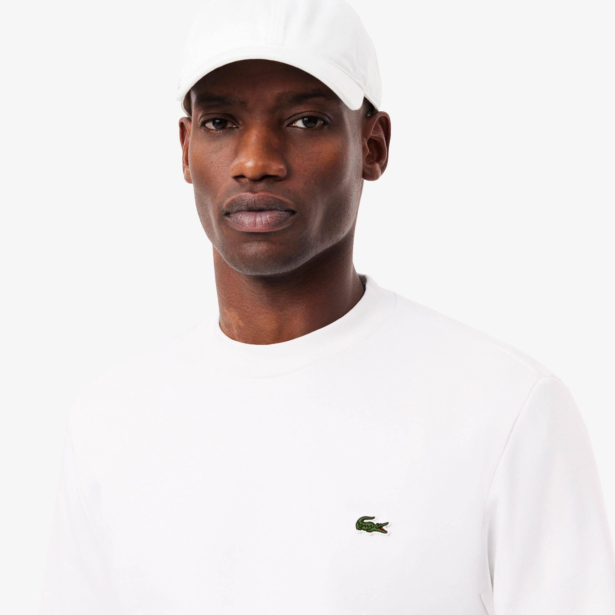 White 001 - Lacoste - Men's Basic Crew-Neck Sweatshirt - 3