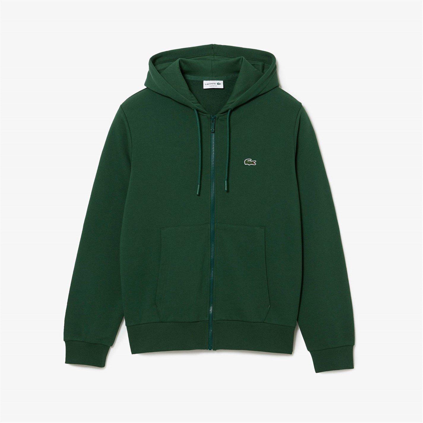 Lacoste Men's Green 132 Basic Full-Zip Hoodie - M