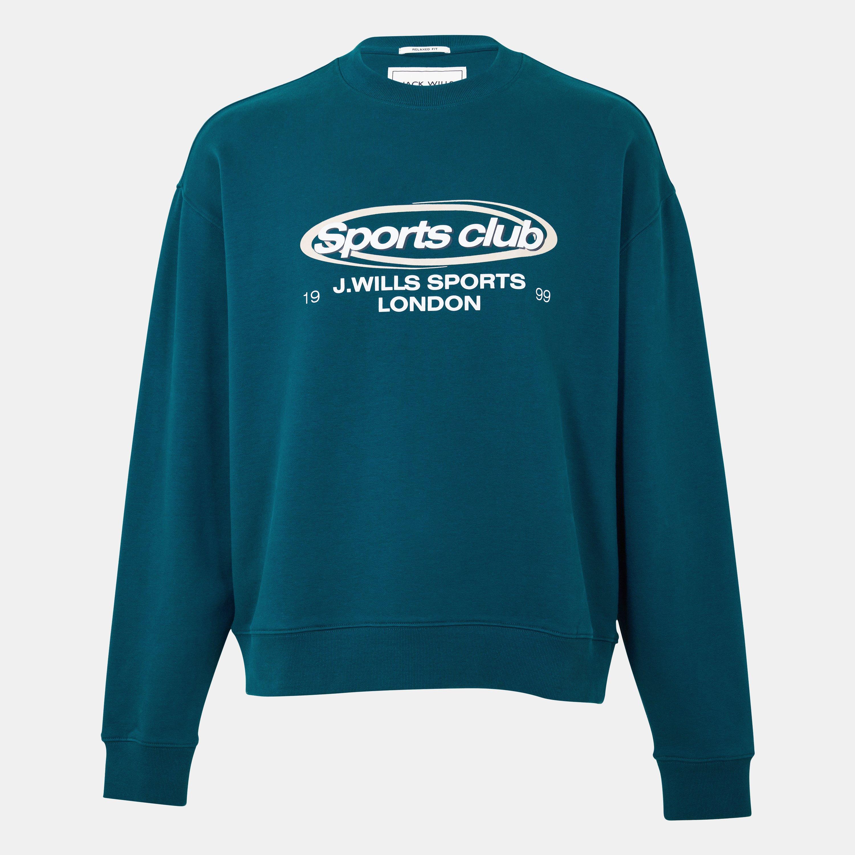 Deep Teal - Jack Wills - Sports Club Sweatshirt - 1