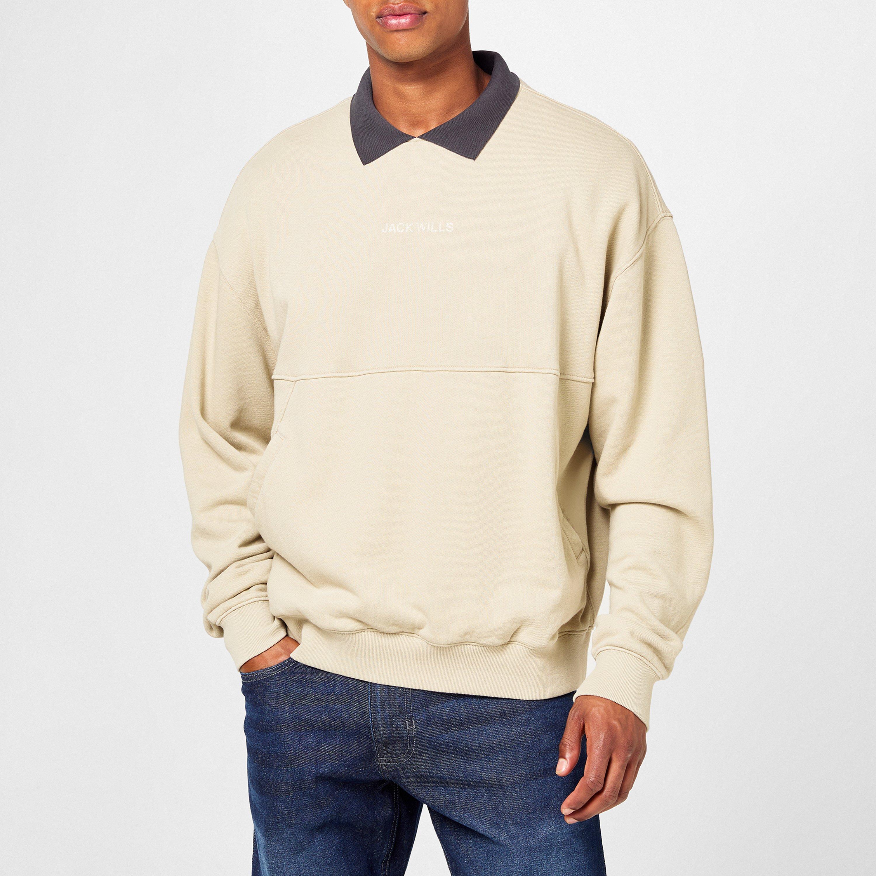 Pil - Jack Wills - Twill Collar Crew Sweatshirt - 3