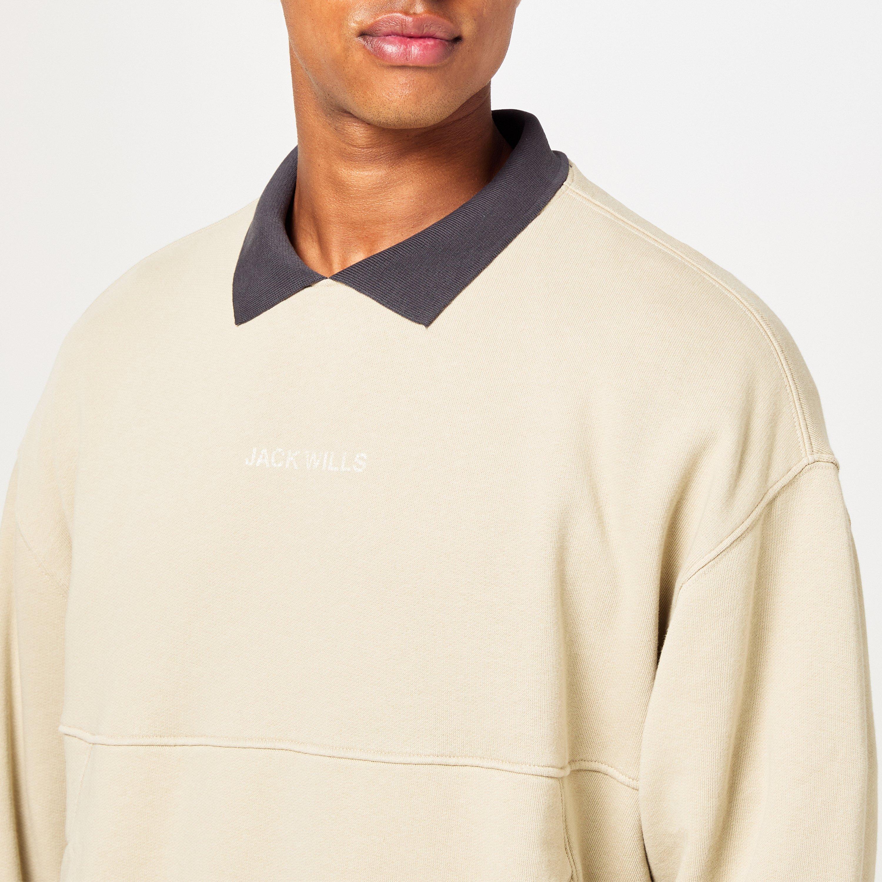 Pil - Jack Wills - Twill Collar Crew Sweatshirt - 5