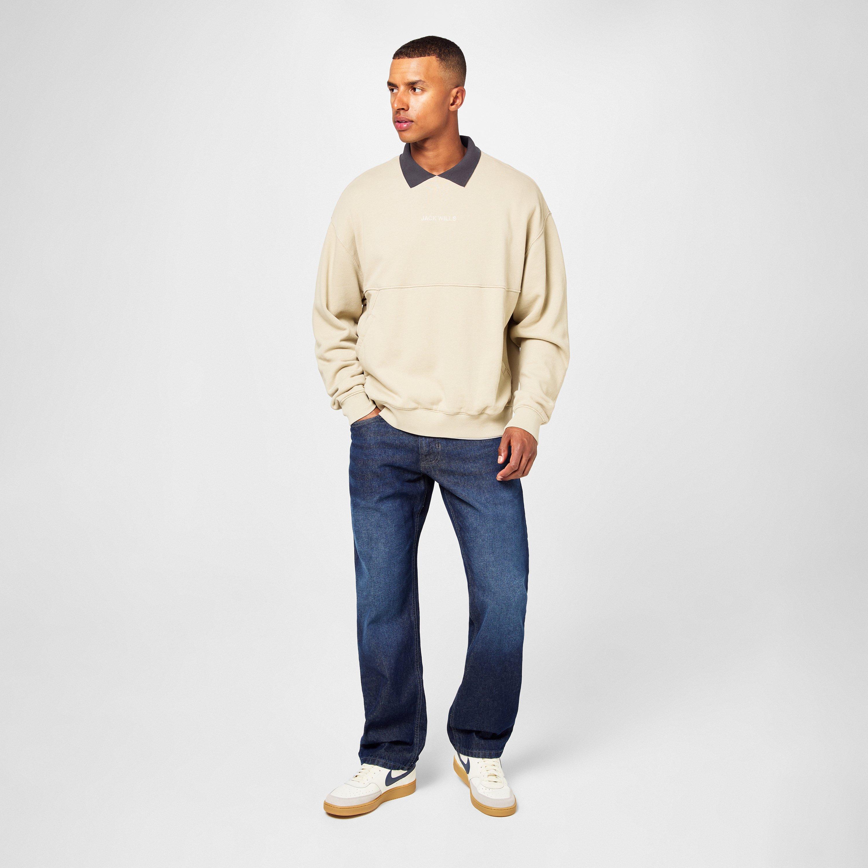 Pil - Jack Wills - Twill Collar Crew Sweatshirt - 6