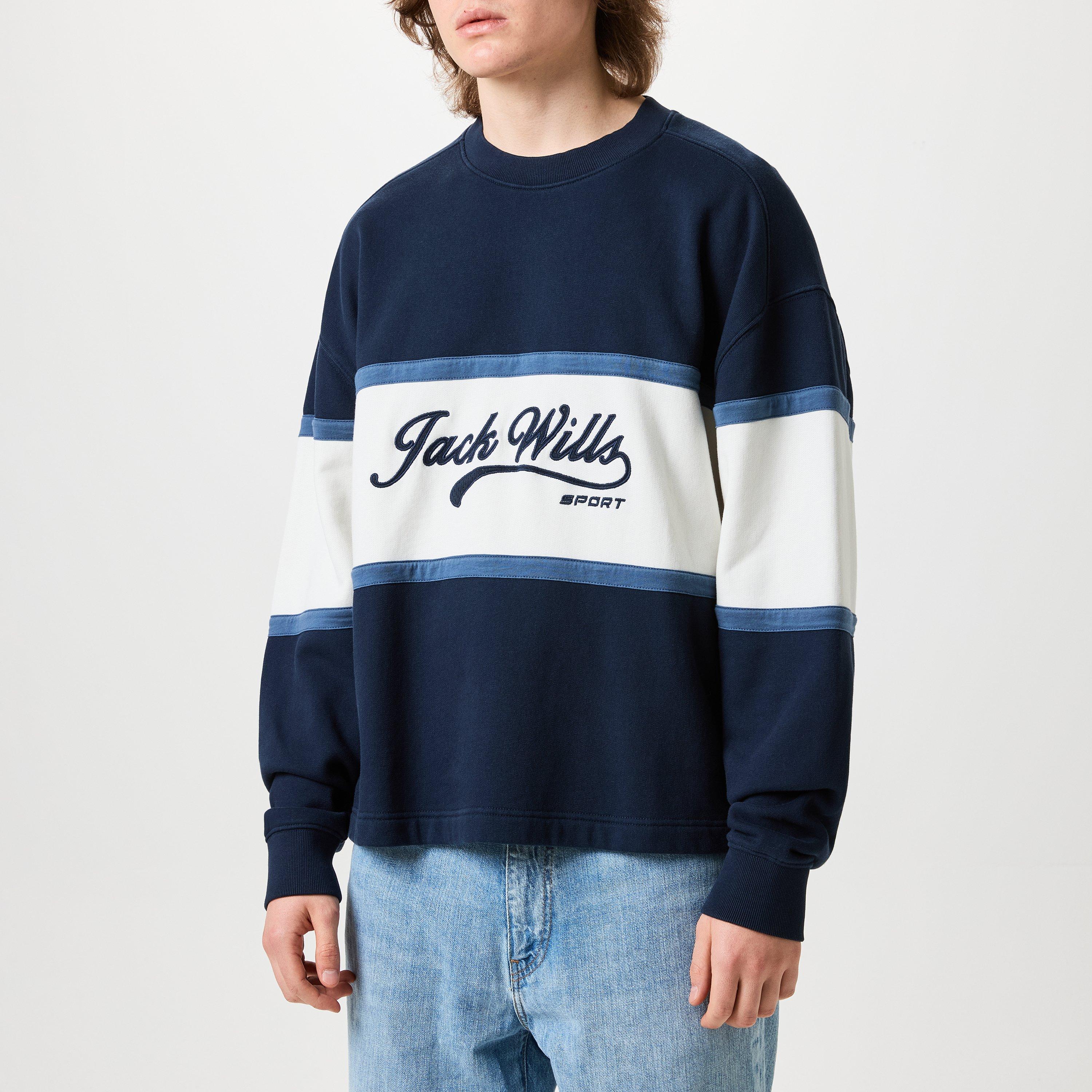 Navy - Jack Wills - Crew Neck Sweatshirt - 3