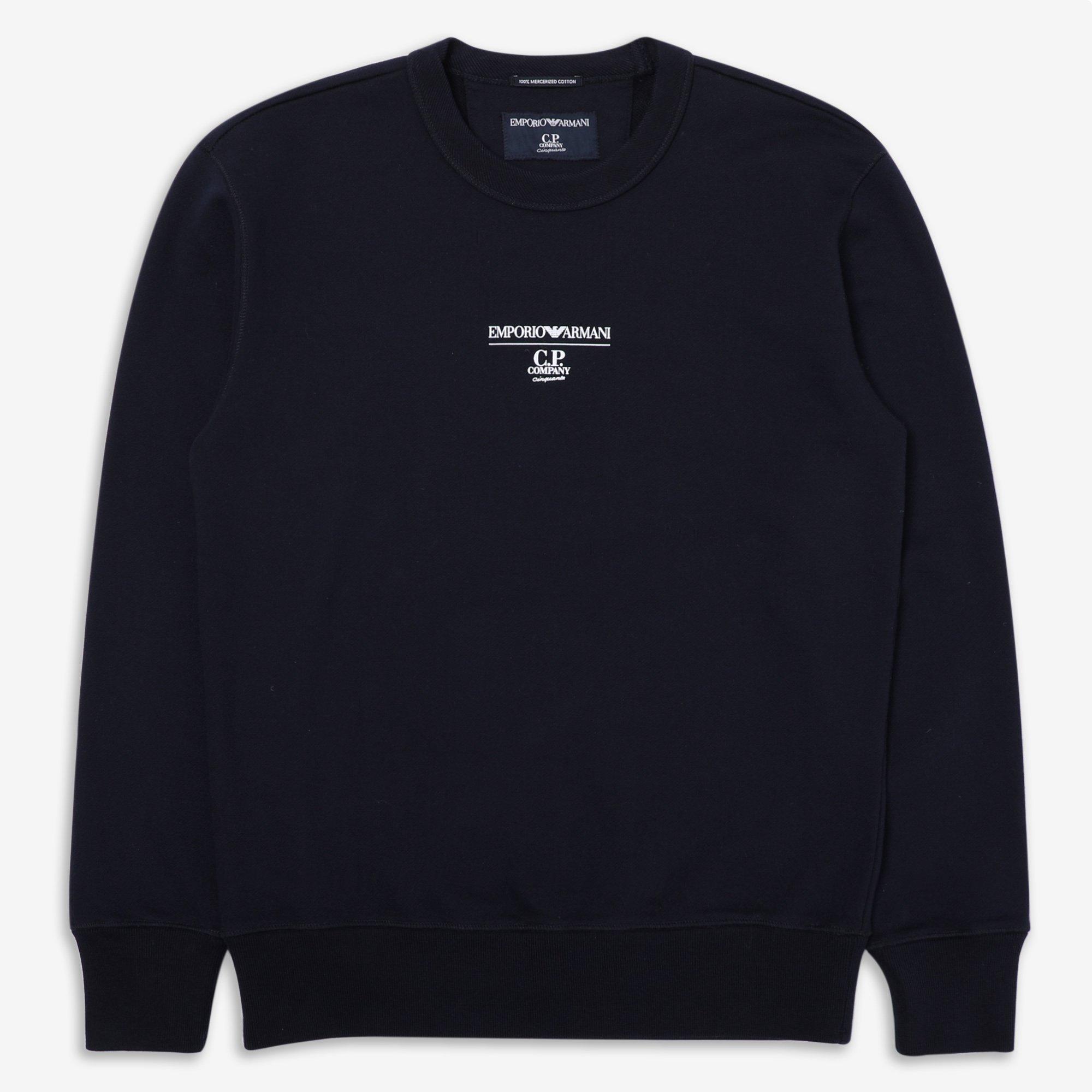 CP Company | CP Company x Emporio Armani Diagonal Fleece Sweatshirt ...