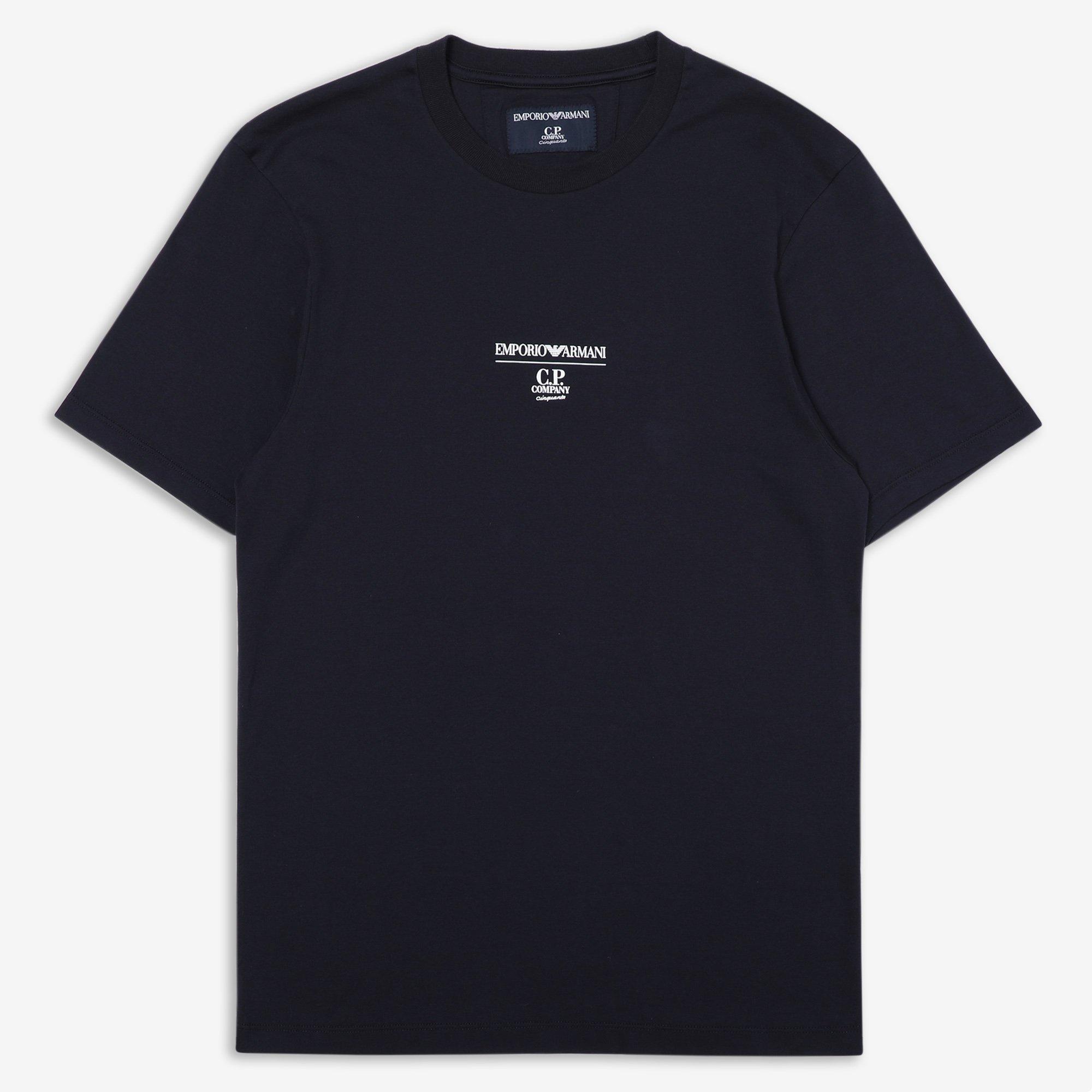 CP Company | CP Company x Emporio Armani Logo T Shirt | Regular Fit T ...
