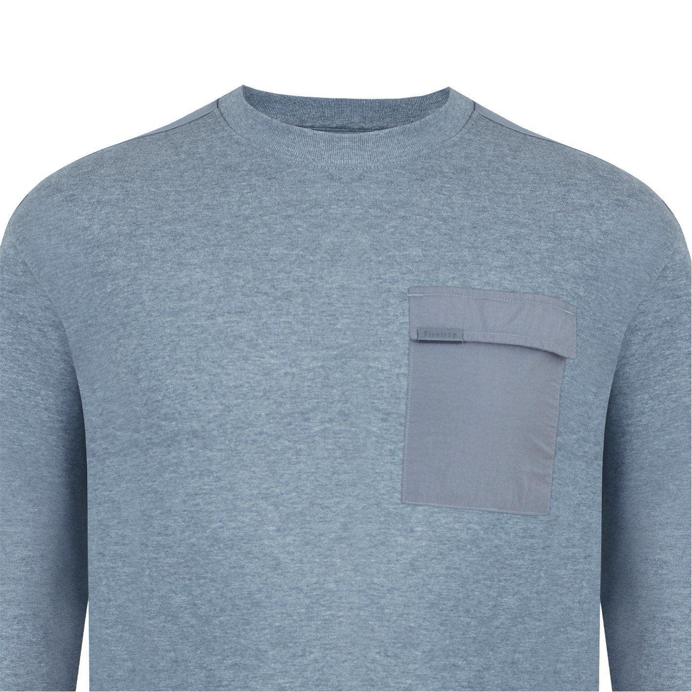 Grey Marl - Firetrap - Hybrid Sweatshirt - 3