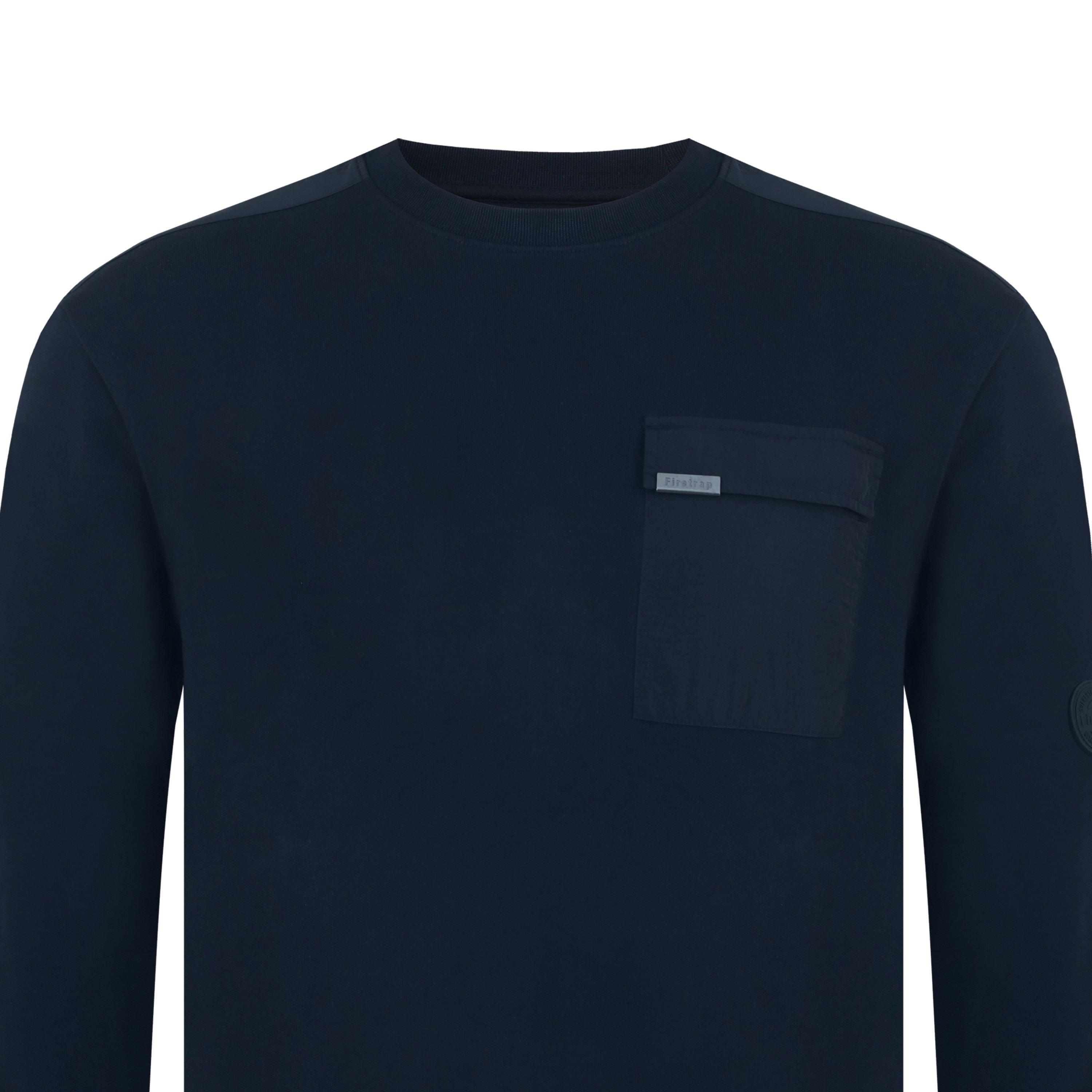 Black - Firetrap - Hybrid Sweatshirt - 3